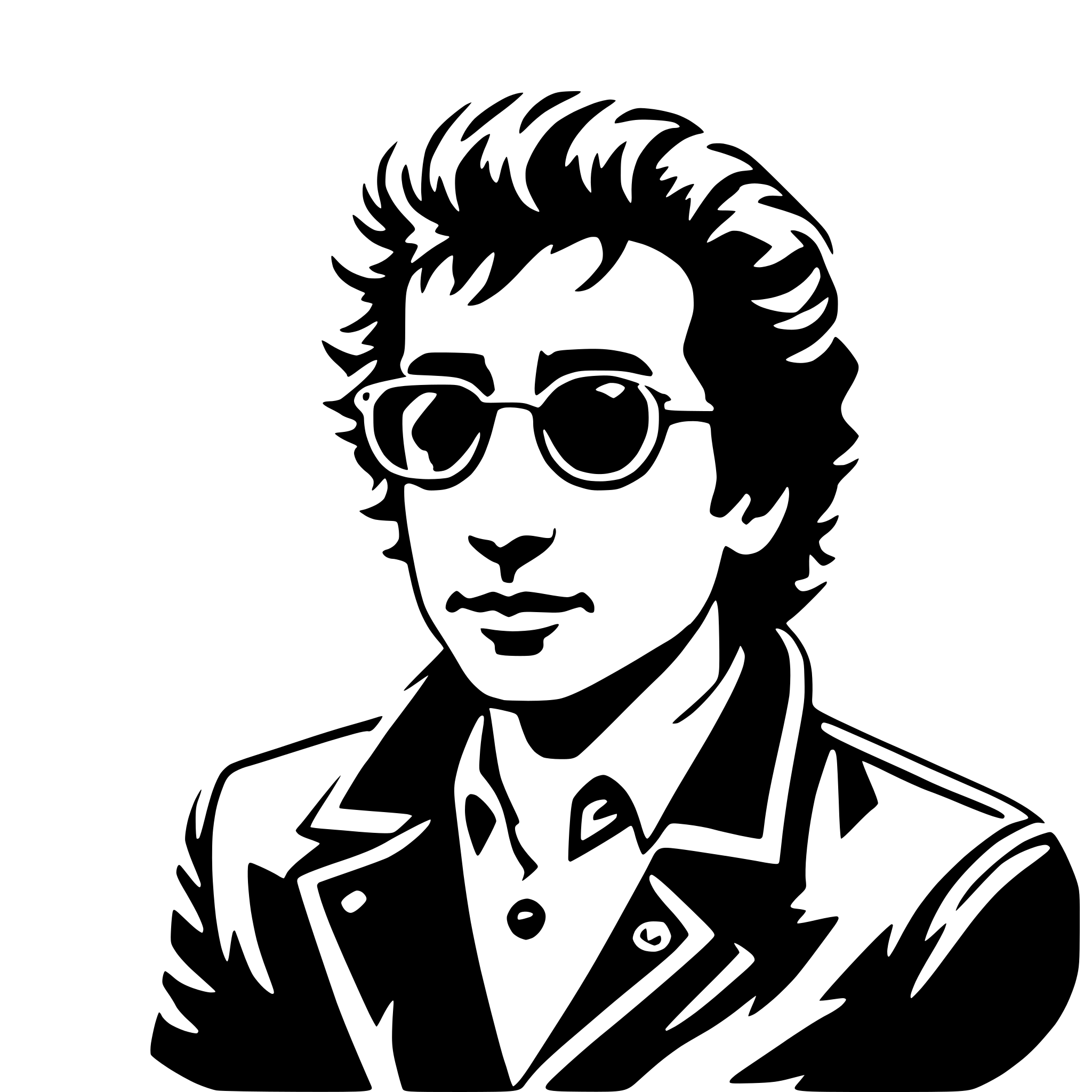 AI-generated SVG of a bob dylan