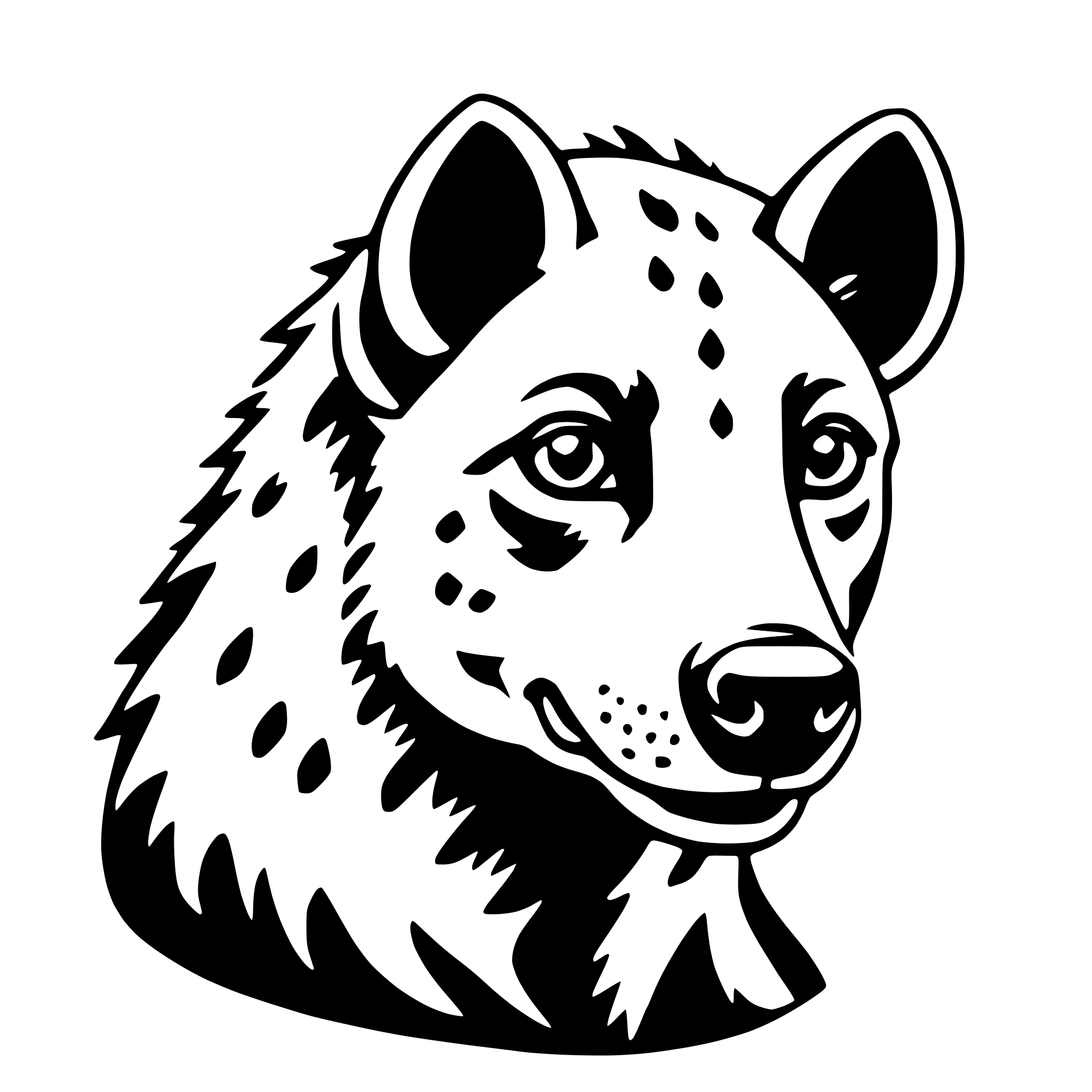 AI-generated SVG of a hyena