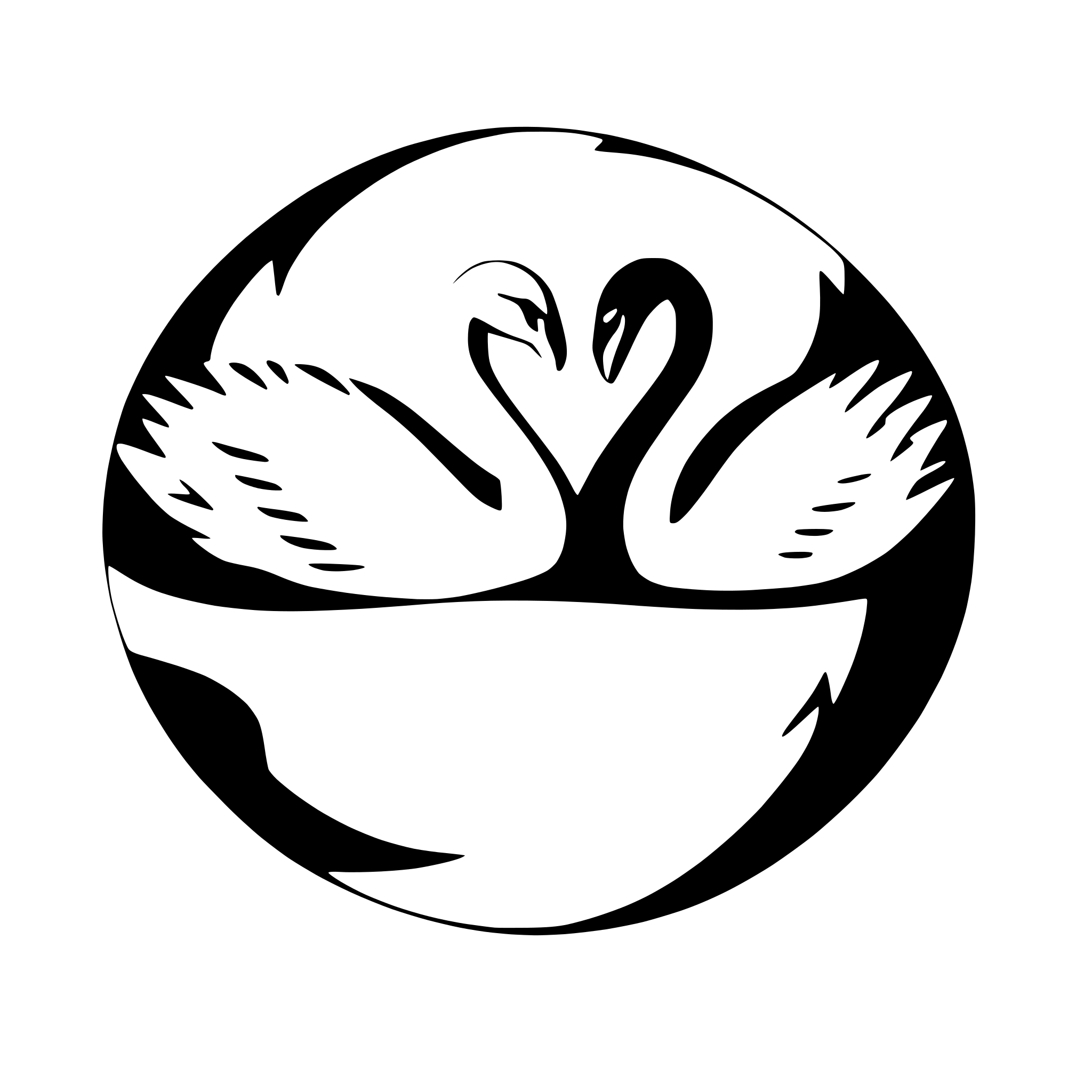 AI-generated SVG of a swans forming a heart
