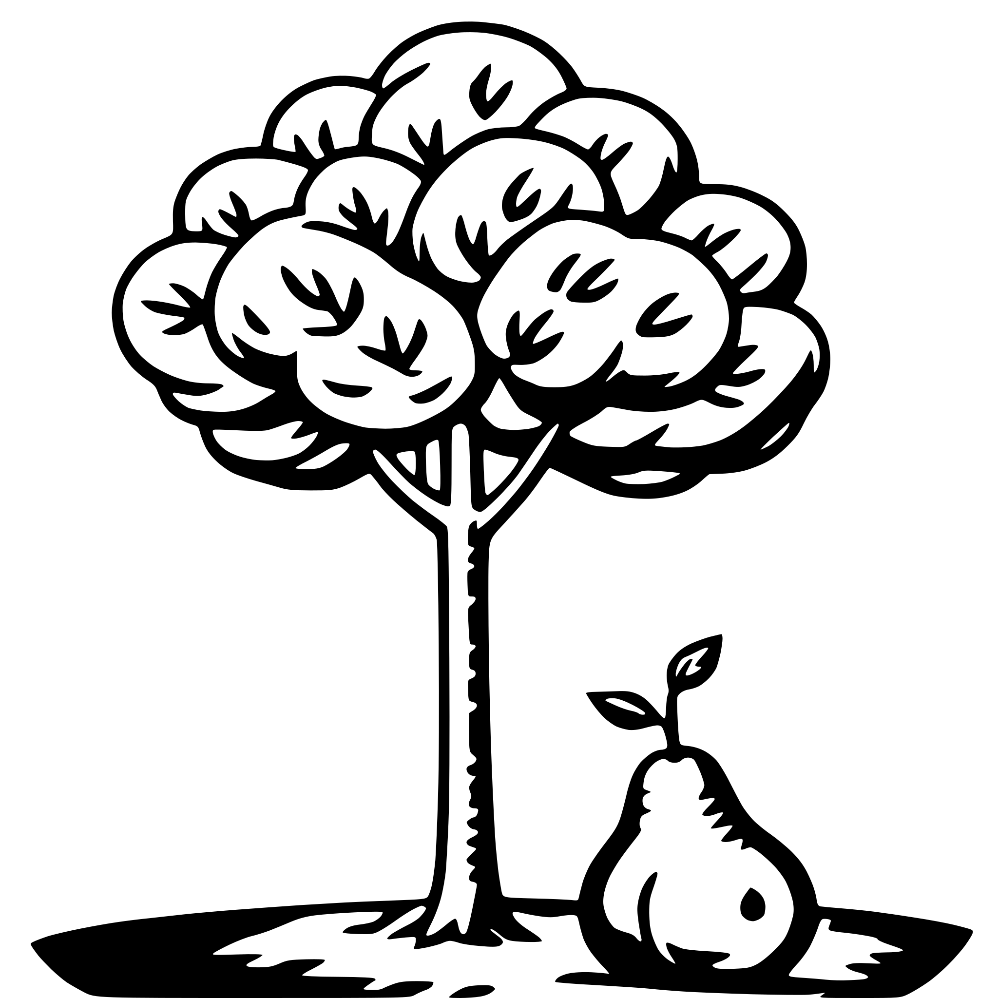 AI-generated SVG of 'pear tree'