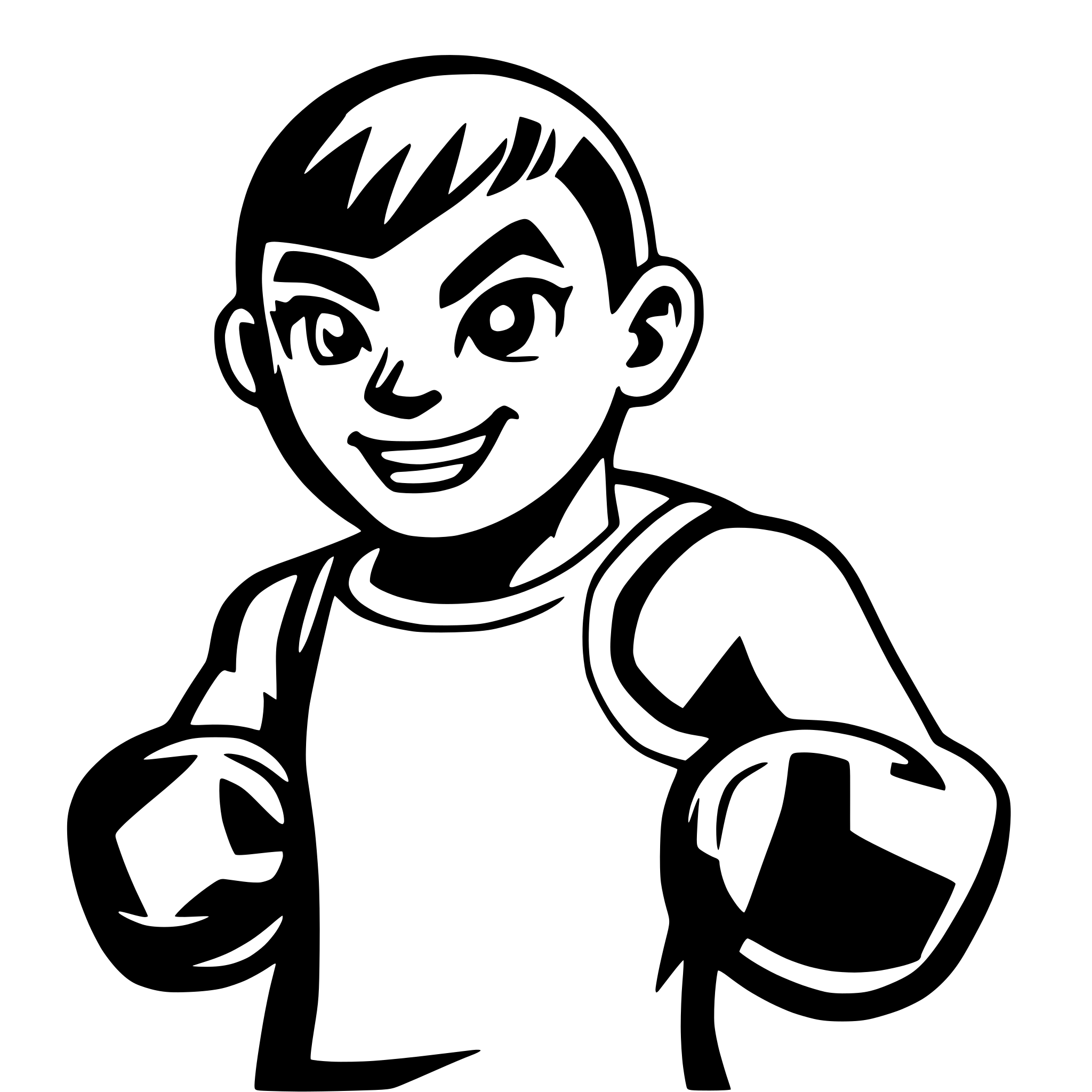 AI-generated SVG of a Aggressive Boxer