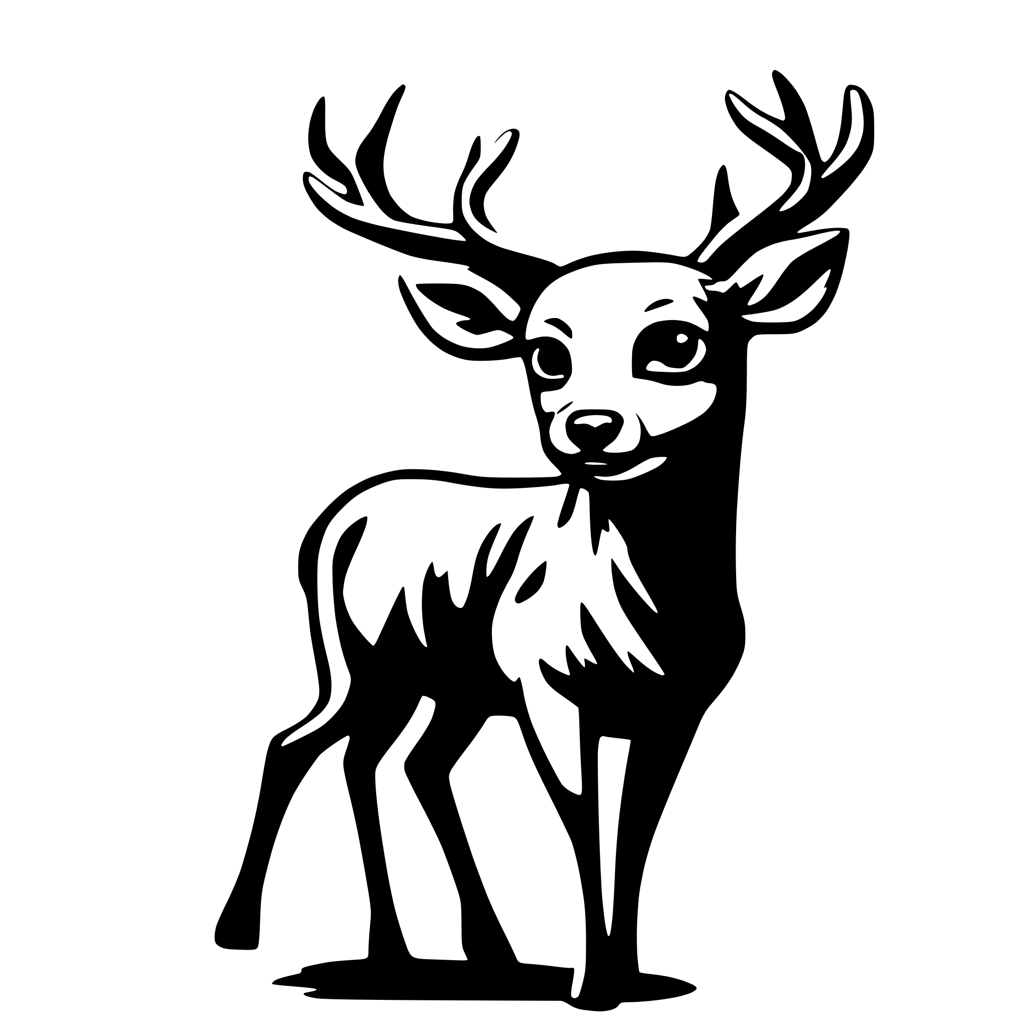 AI-generated SVG of 'deer simple'