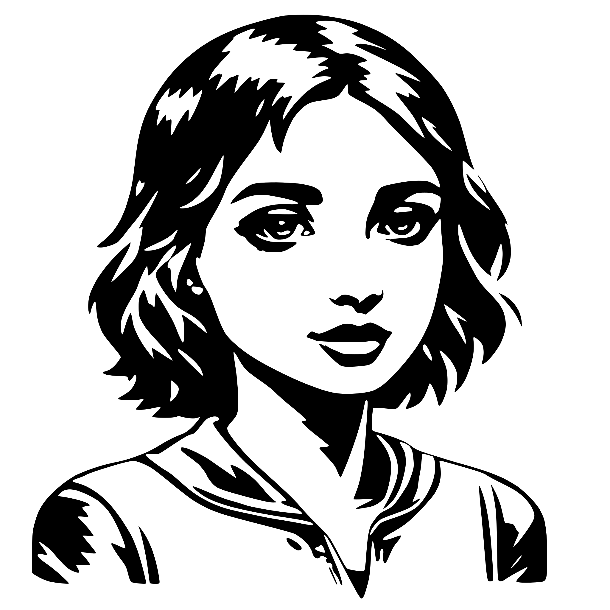 AI-generated SVG of 'sweat, wet, girl'
