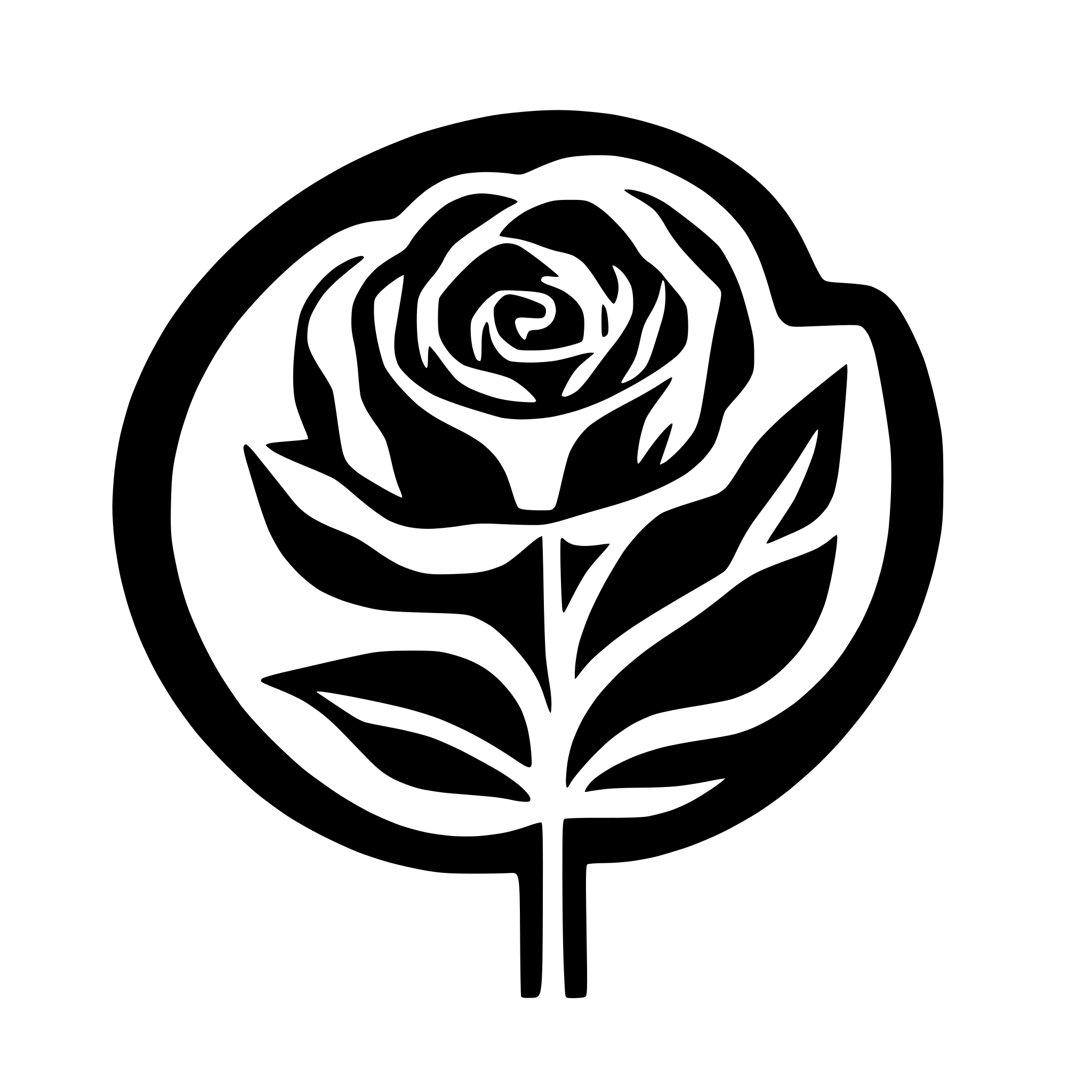 AI-generated SVG of a rose flower icon top view