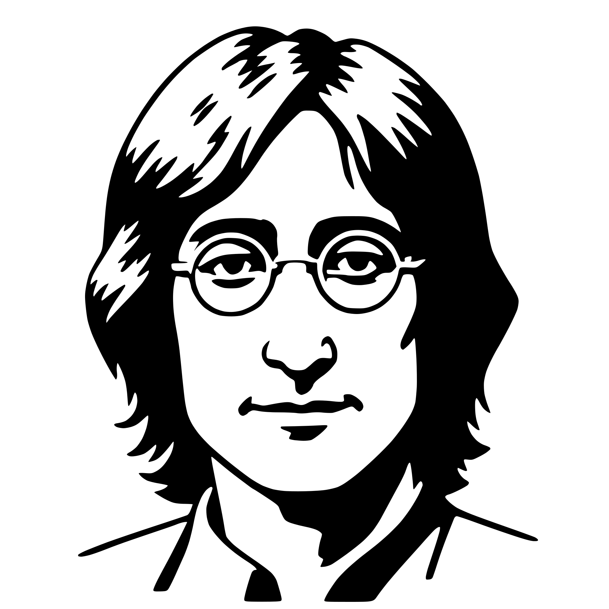 AI-generated SVG of a john lennon