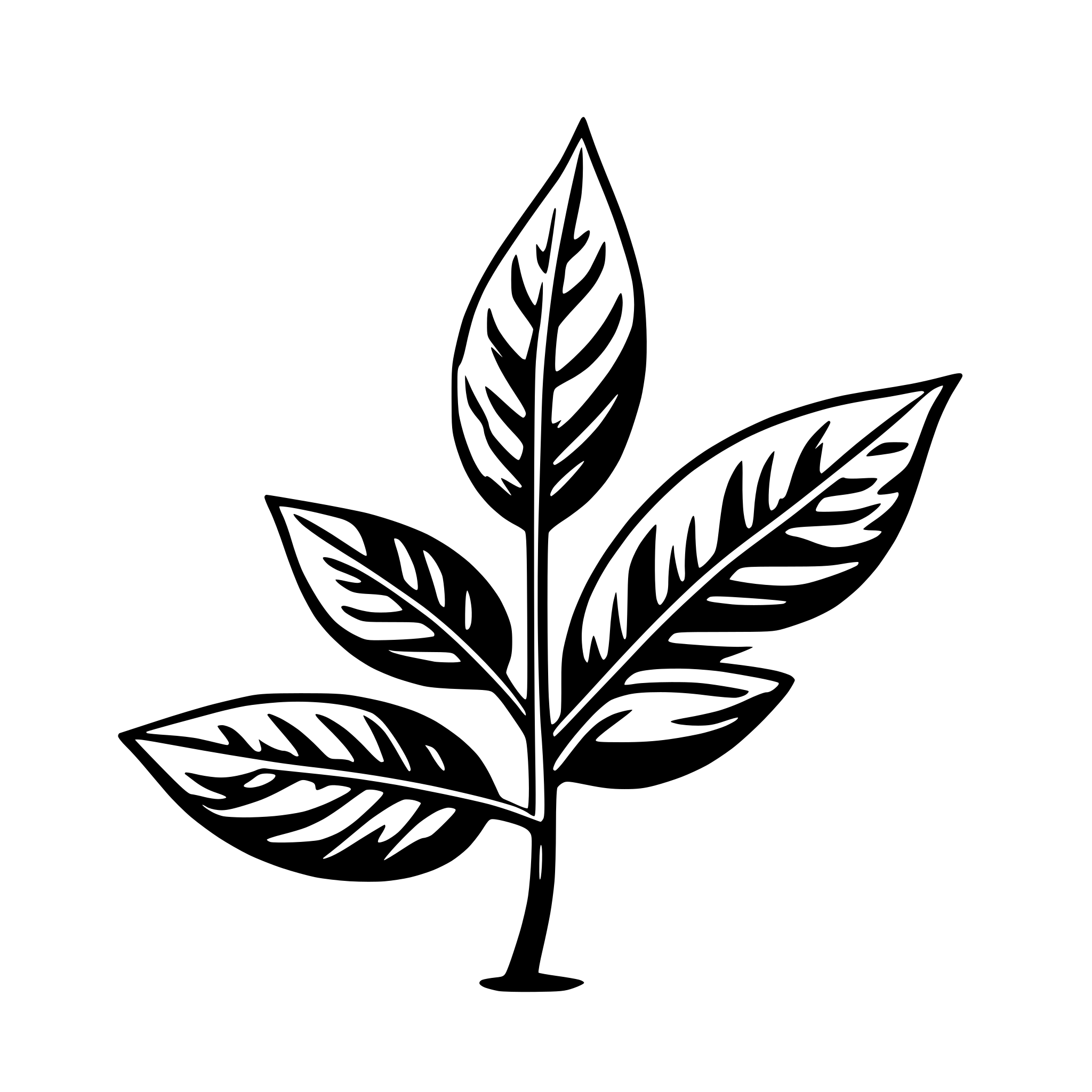 AI-generated SVG of 'green leaf, basic'