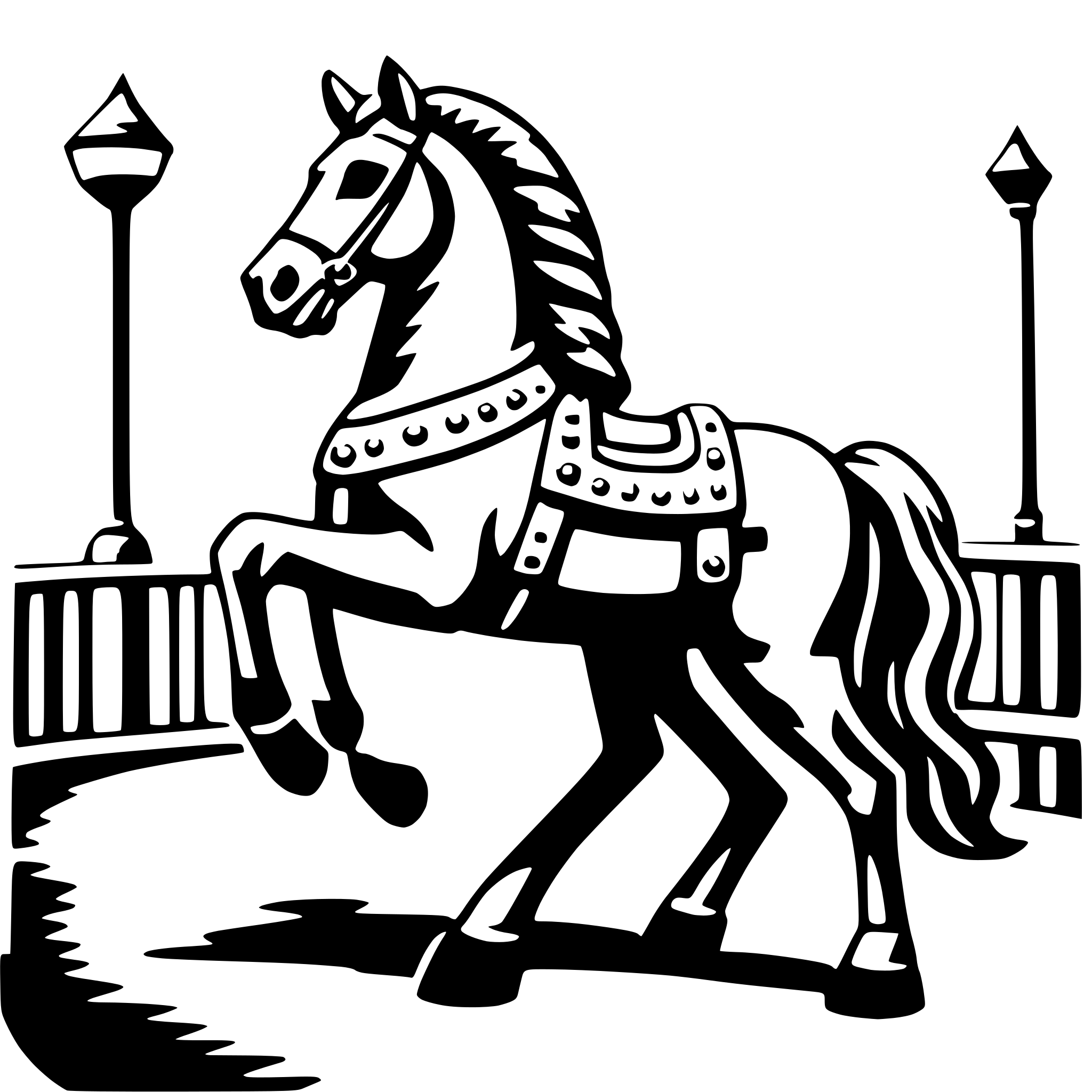 AI-generated SVG of a carousel horse