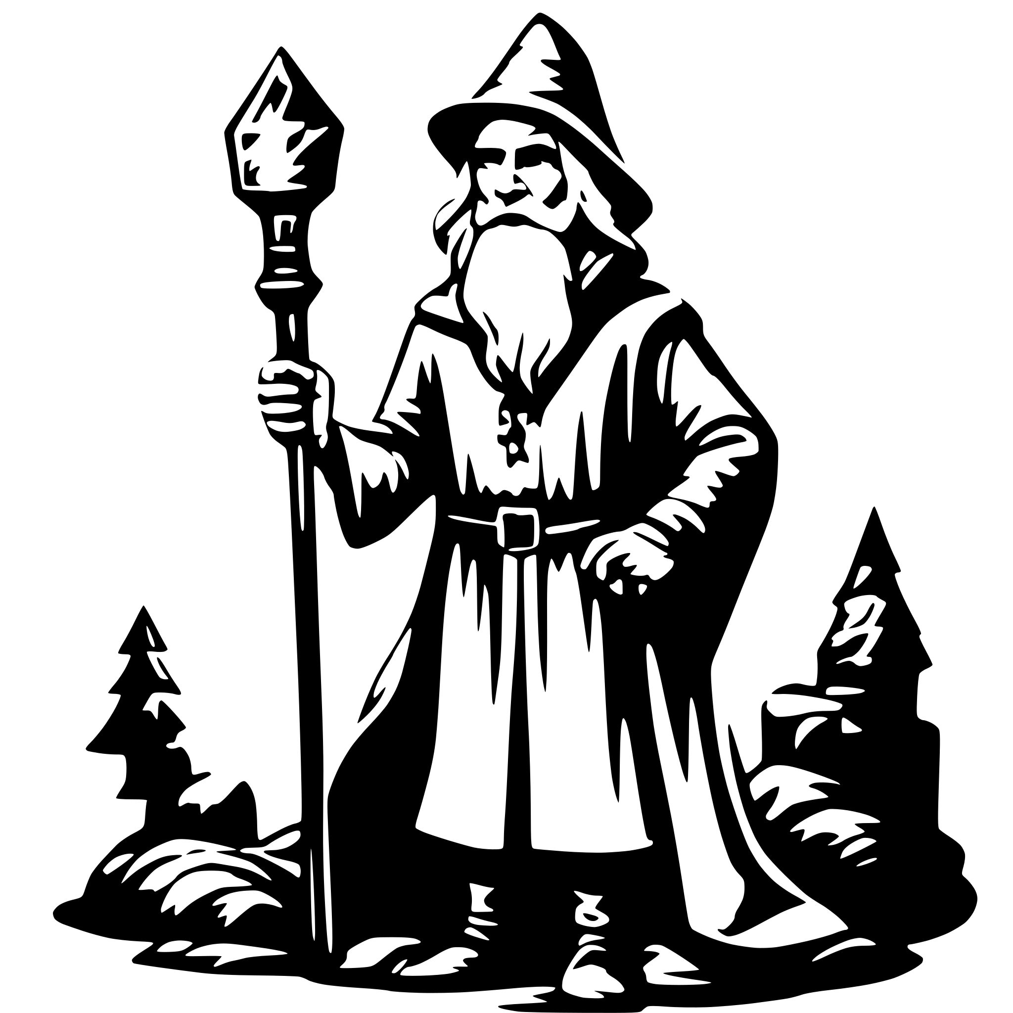 AI-generated SVG of 'merlin the wizard'
