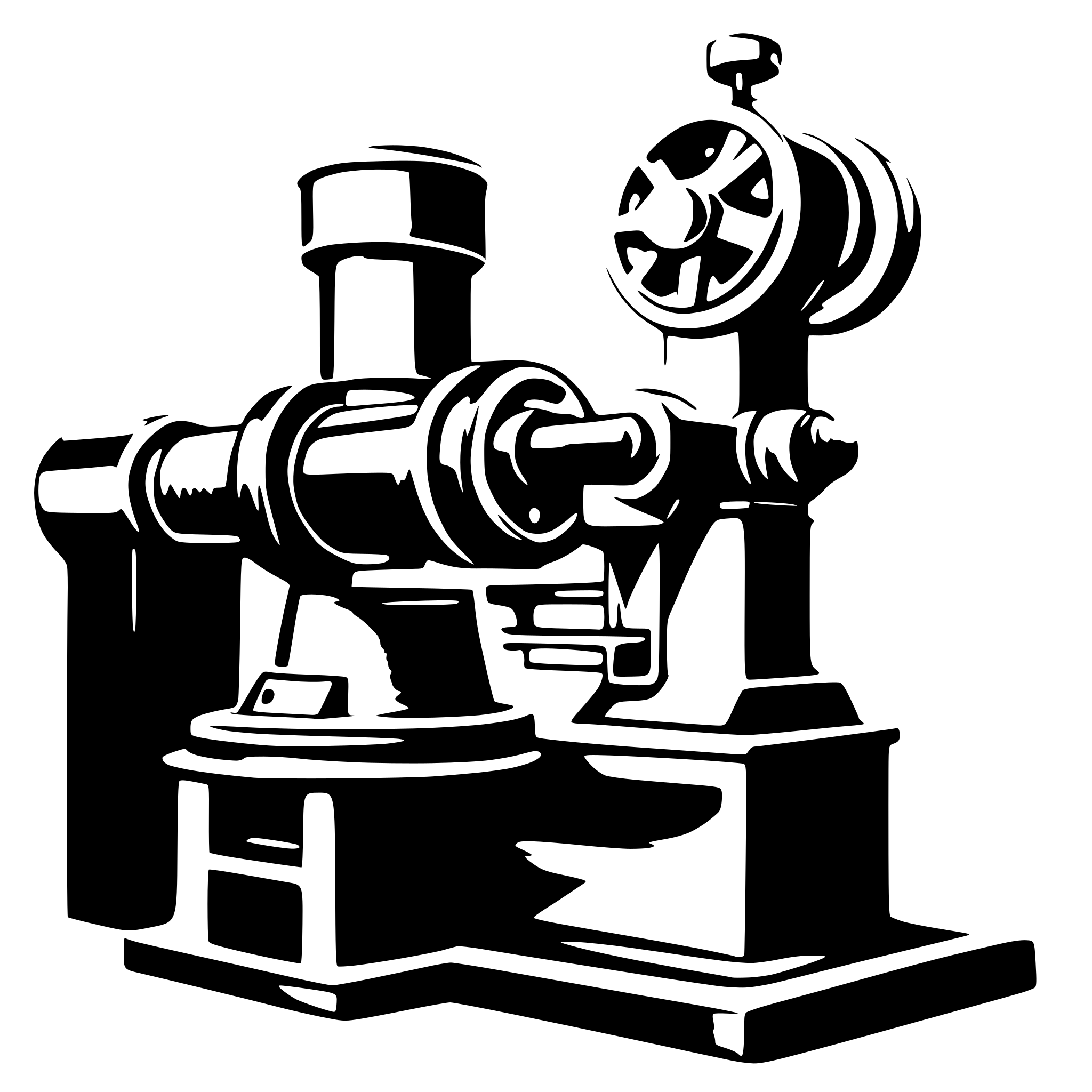 AI-generated SVG of 'manufacturing stamping press'