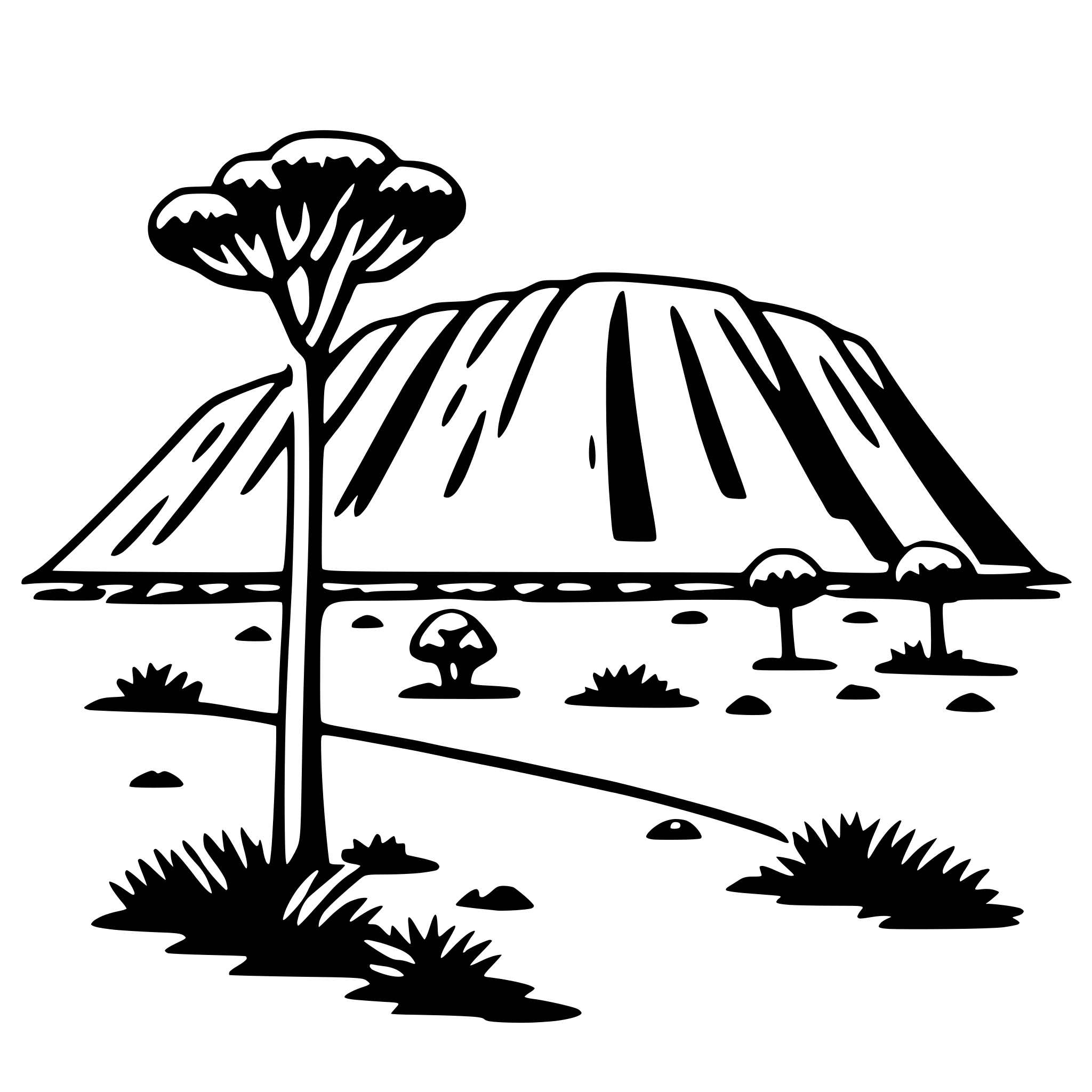 AI-generated SVG of a uluru (ayers rock)
