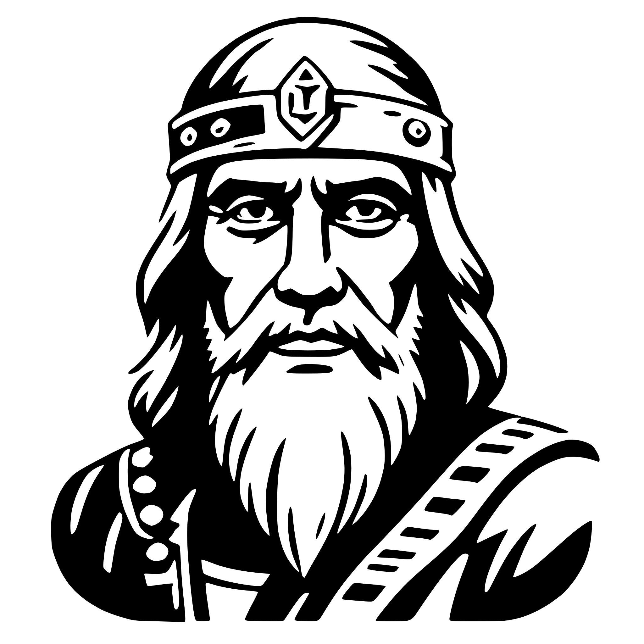 AI-generated SVG of a odin