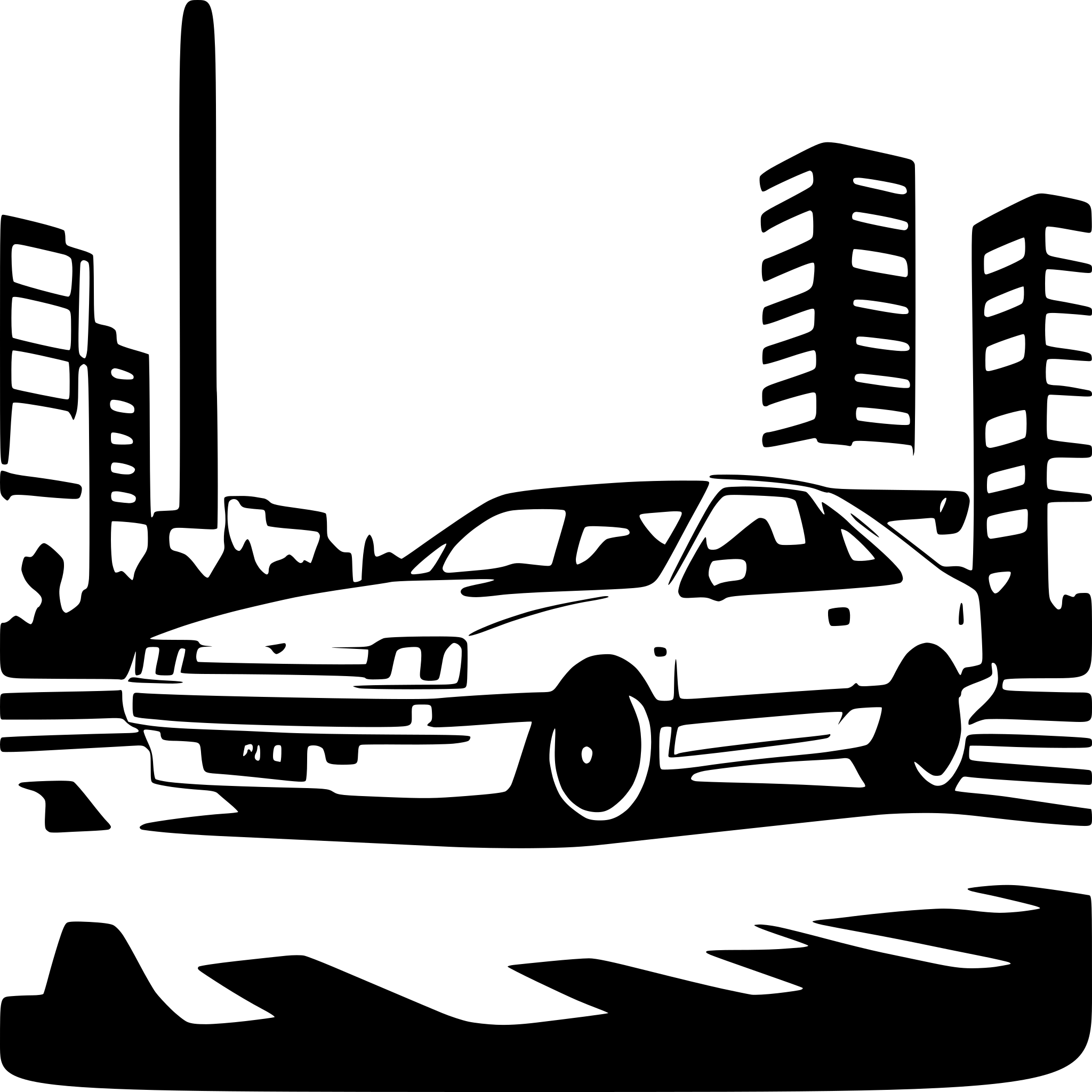 AI-generated SVG of 'toyota trueno ae86 city background'