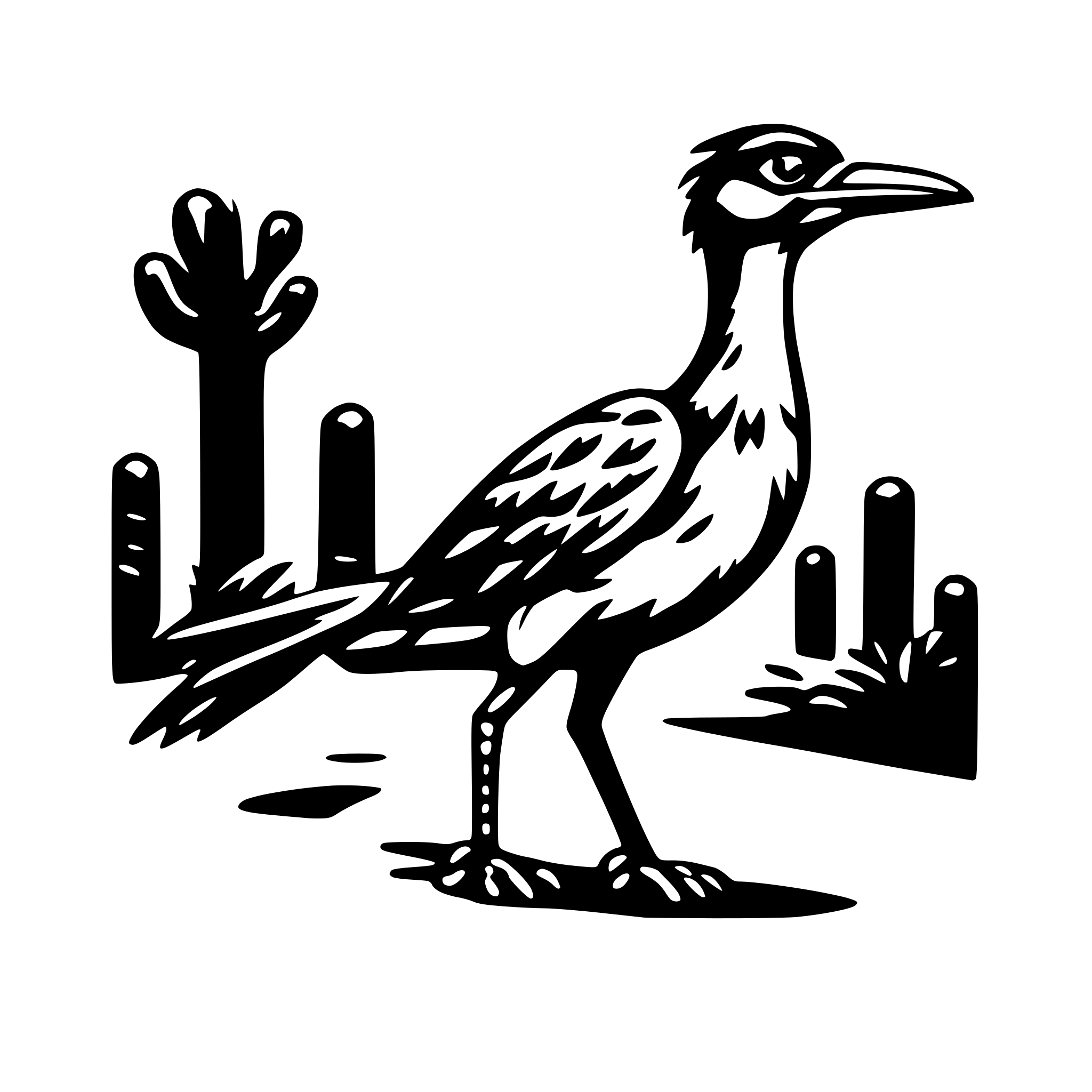 AI-generated SVG of a road runner