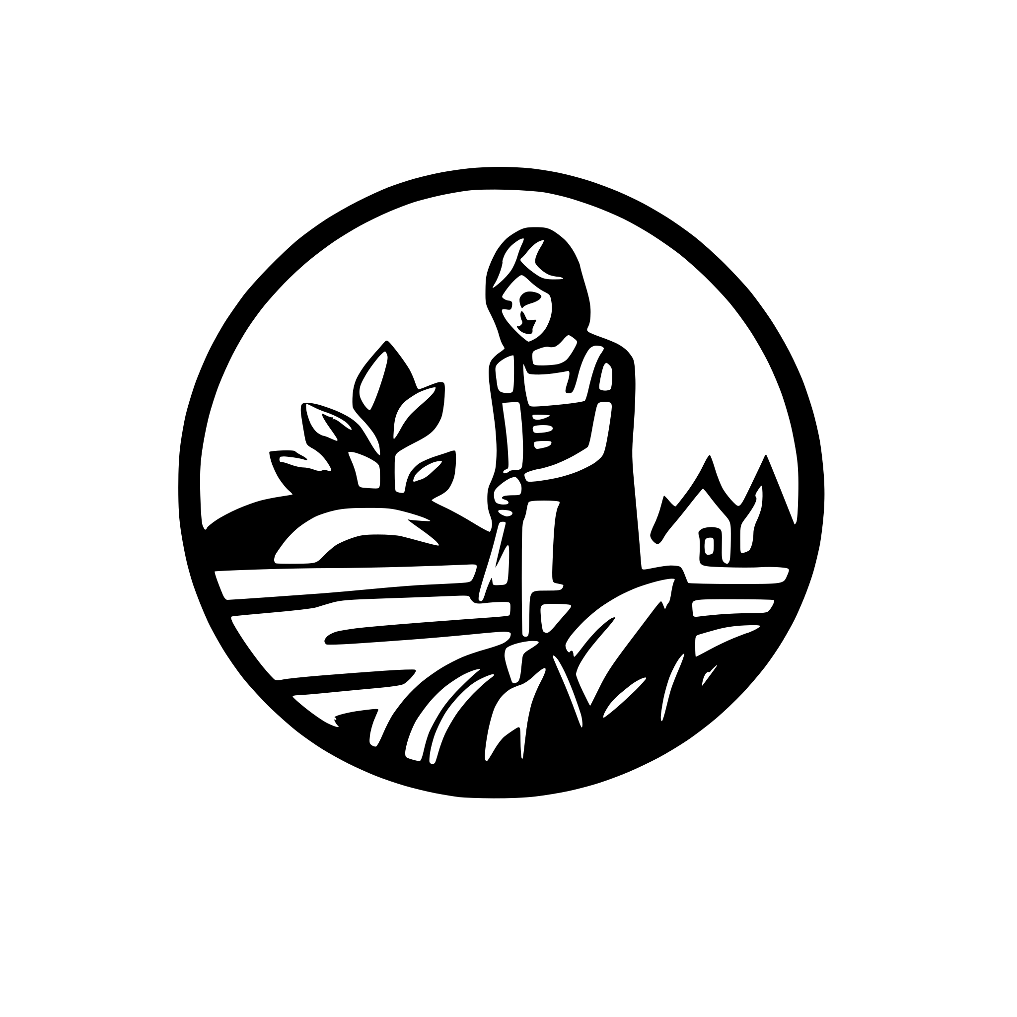 AI-generated SVG of a A cleaning company logo with a valley as a subject and green as a highlight color