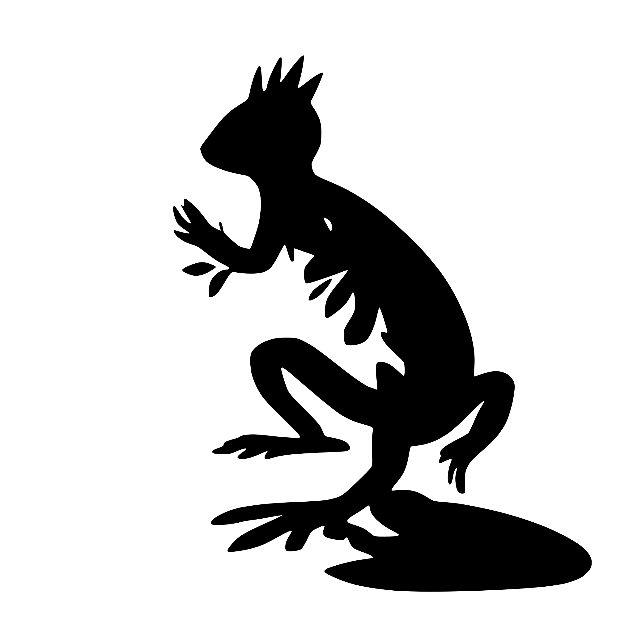 AI-generated SVG of a xenopus silhouette
