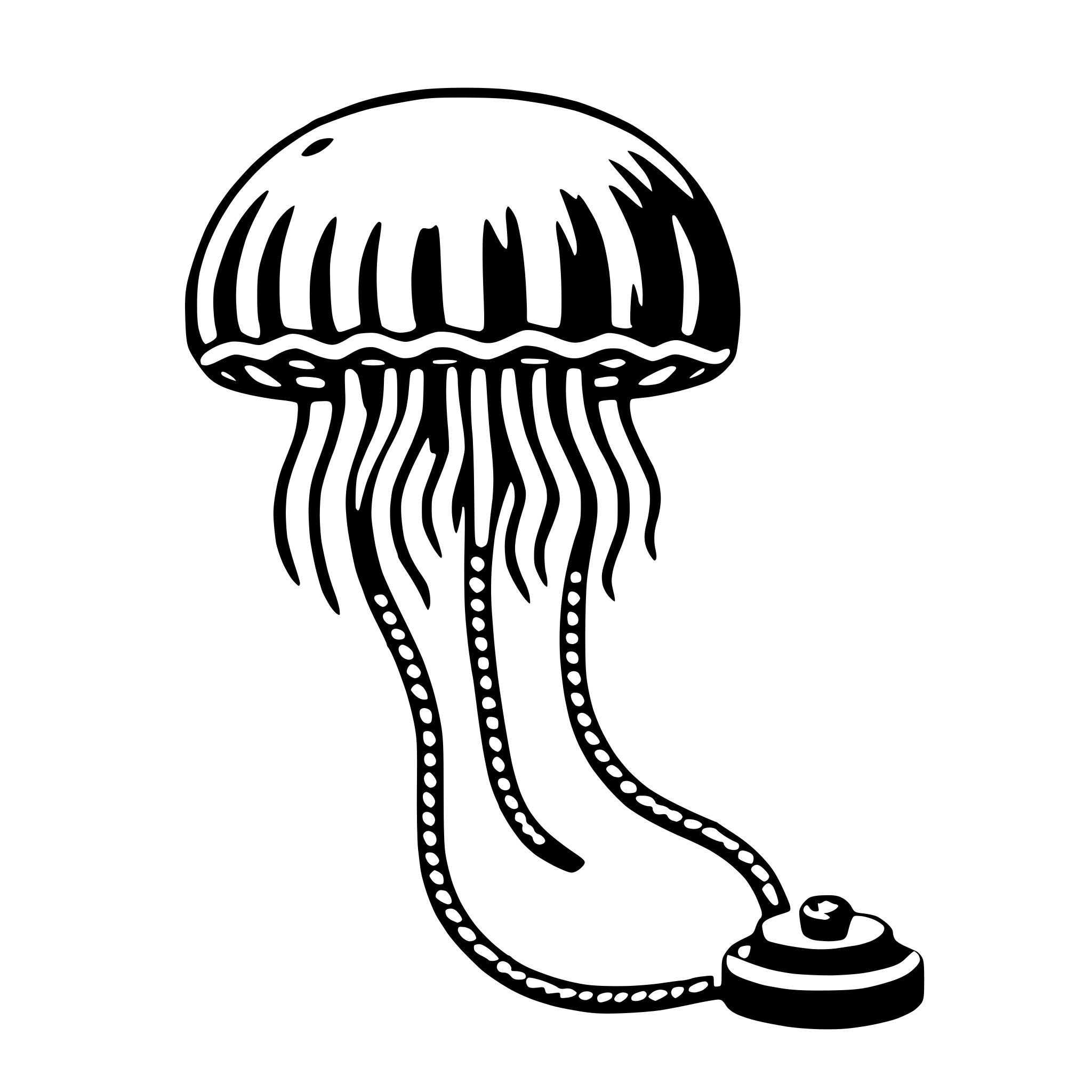 AI-generated SVG of a jellyfish with joystick