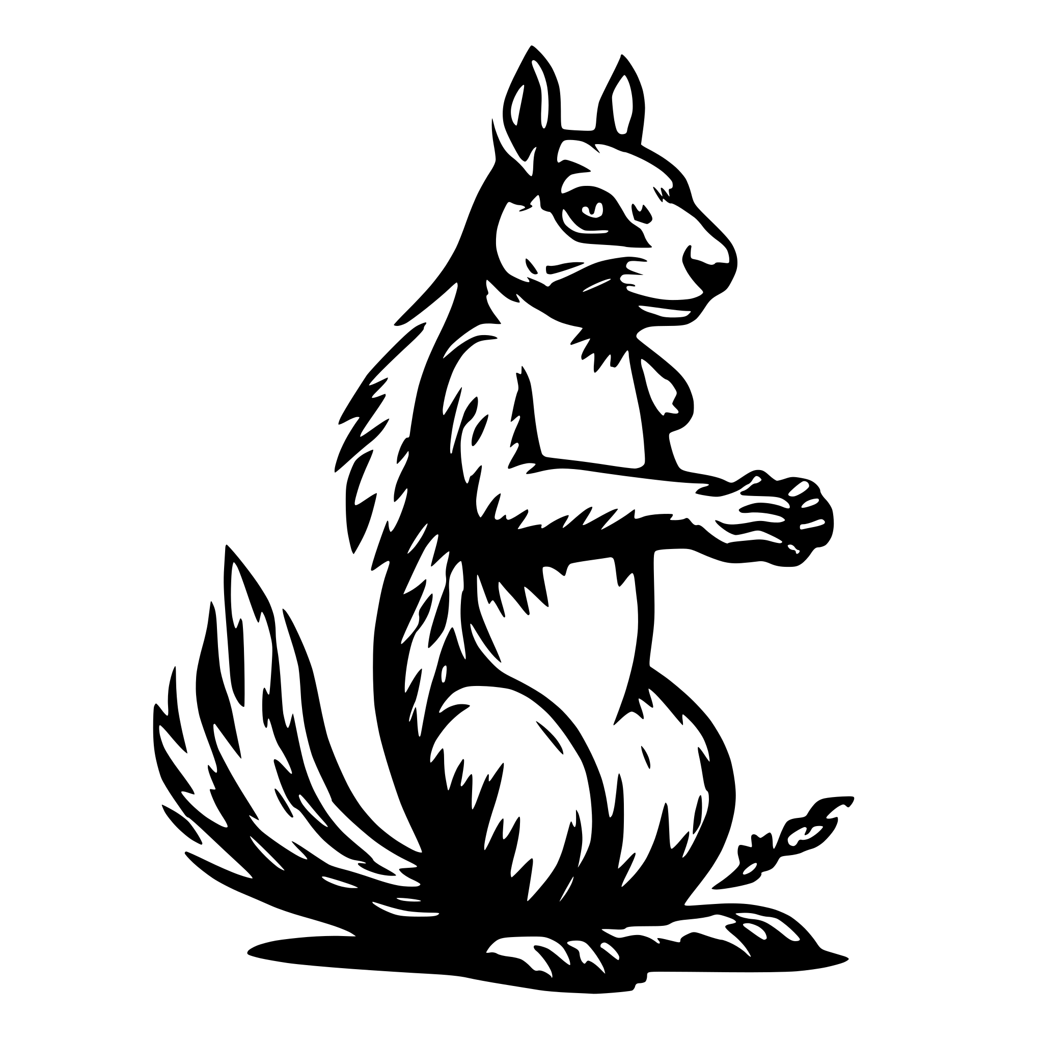 AI-generated SVG of 'Angry Squirrel'