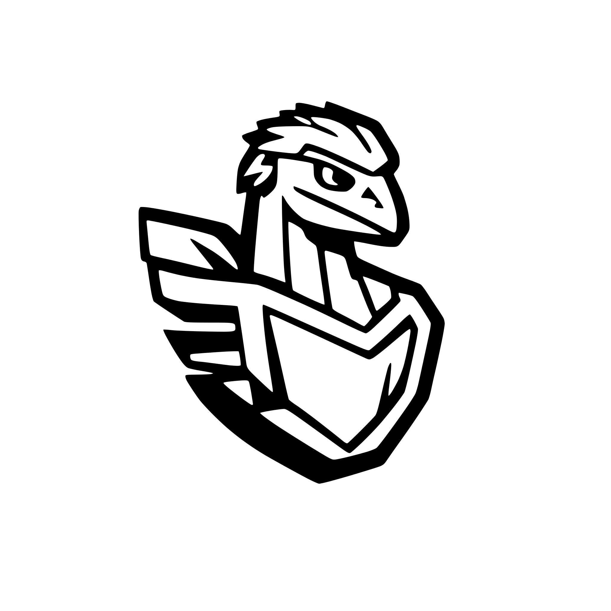 AI-generated SVG of 'minimalistic griffin blocky'