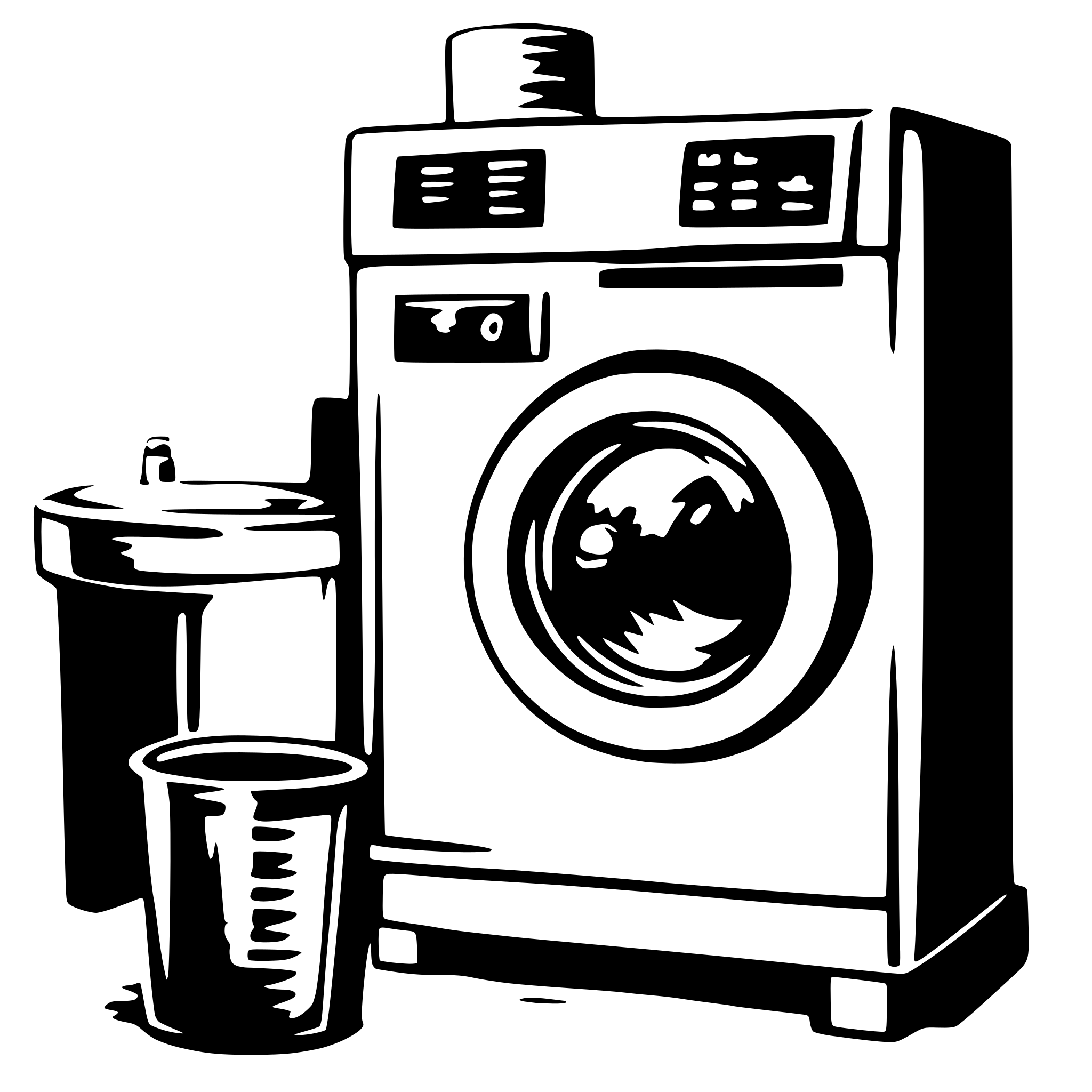 AI-generated SVG of 'Draw a washing mashine'
