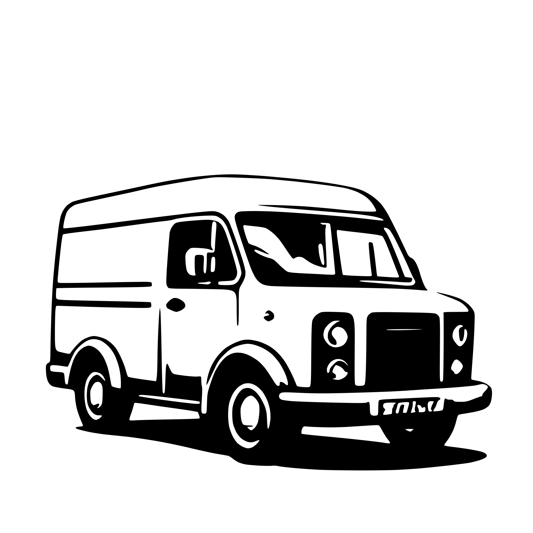 AI-generated SVG of a work delivery van