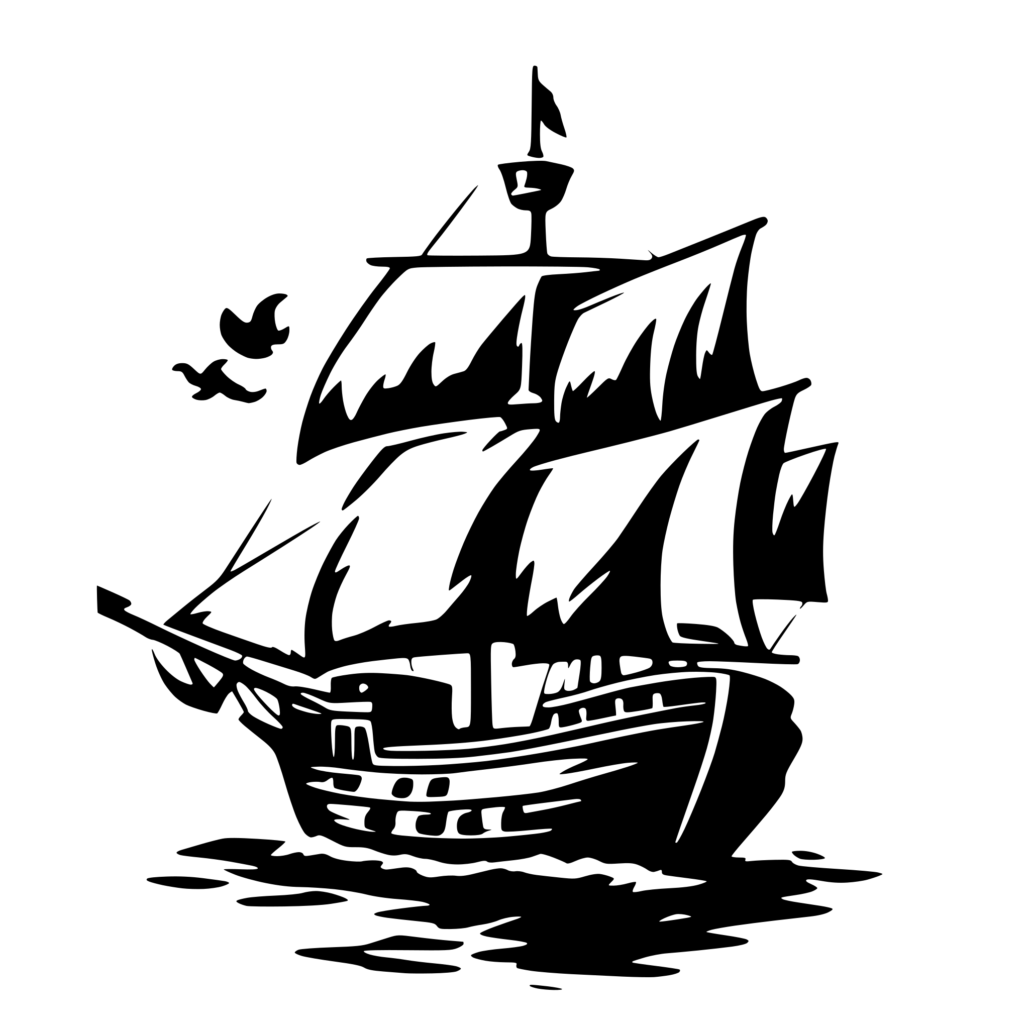 AI-generated SVG of a pirate ship