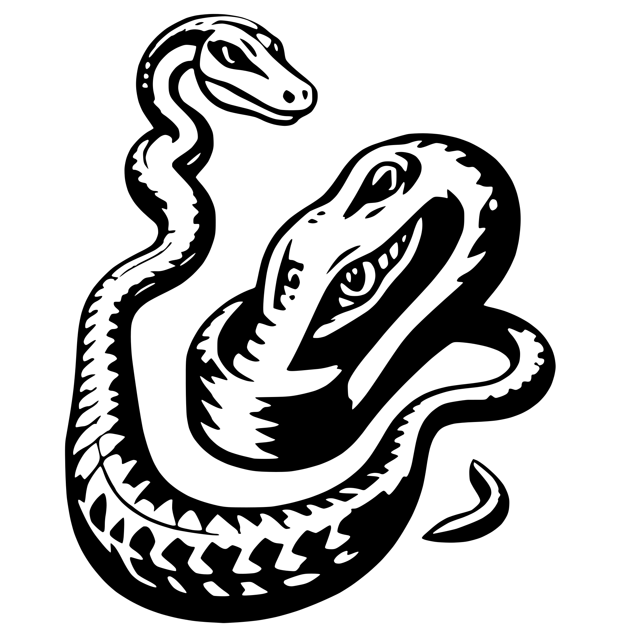 AI-generated SVG of a snake