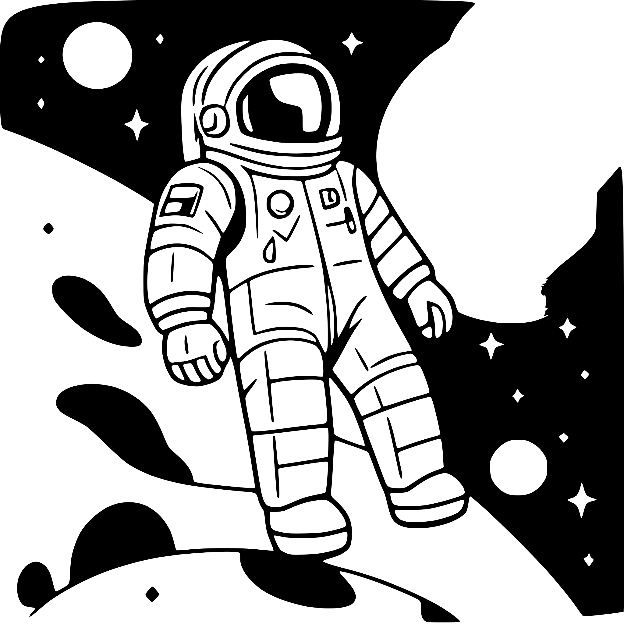 AI-generated SVG of 'astronaut floating in space'