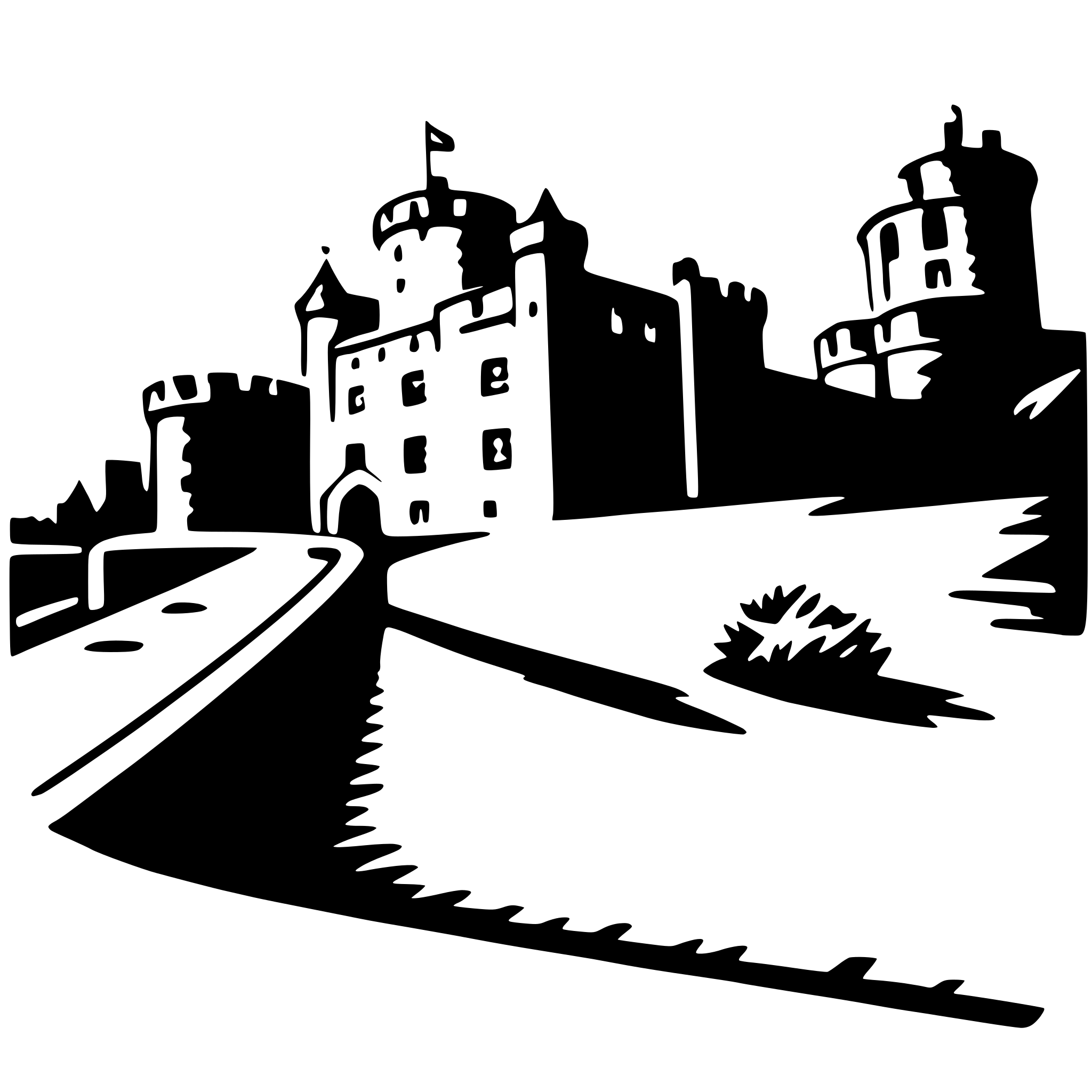 AI-generated SVG of a edinburgh castle