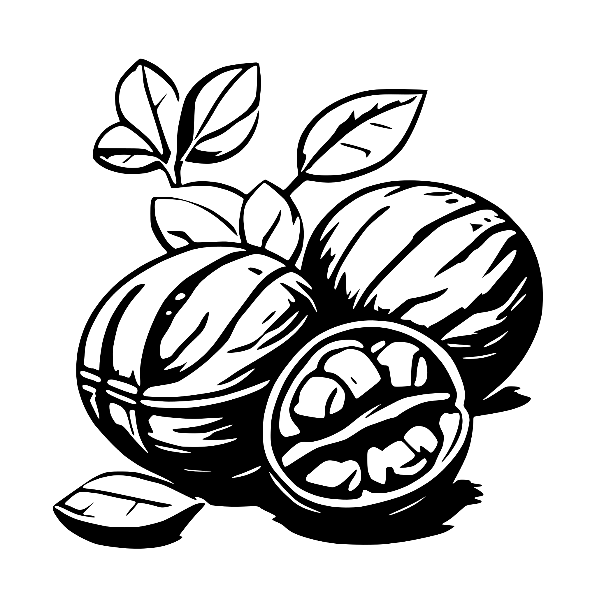 AI-generated SVG of a walnut