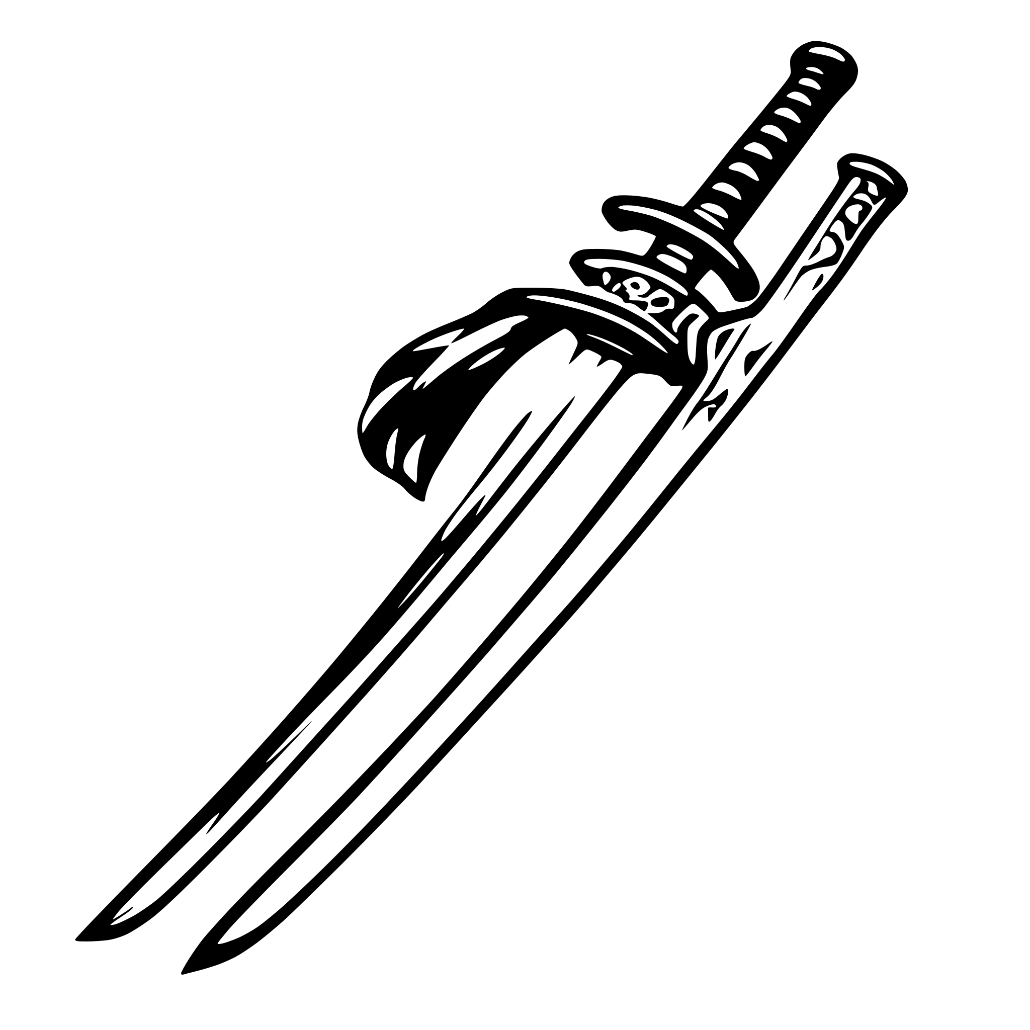 AI-generated SVG of a Japanese Sword Katana
