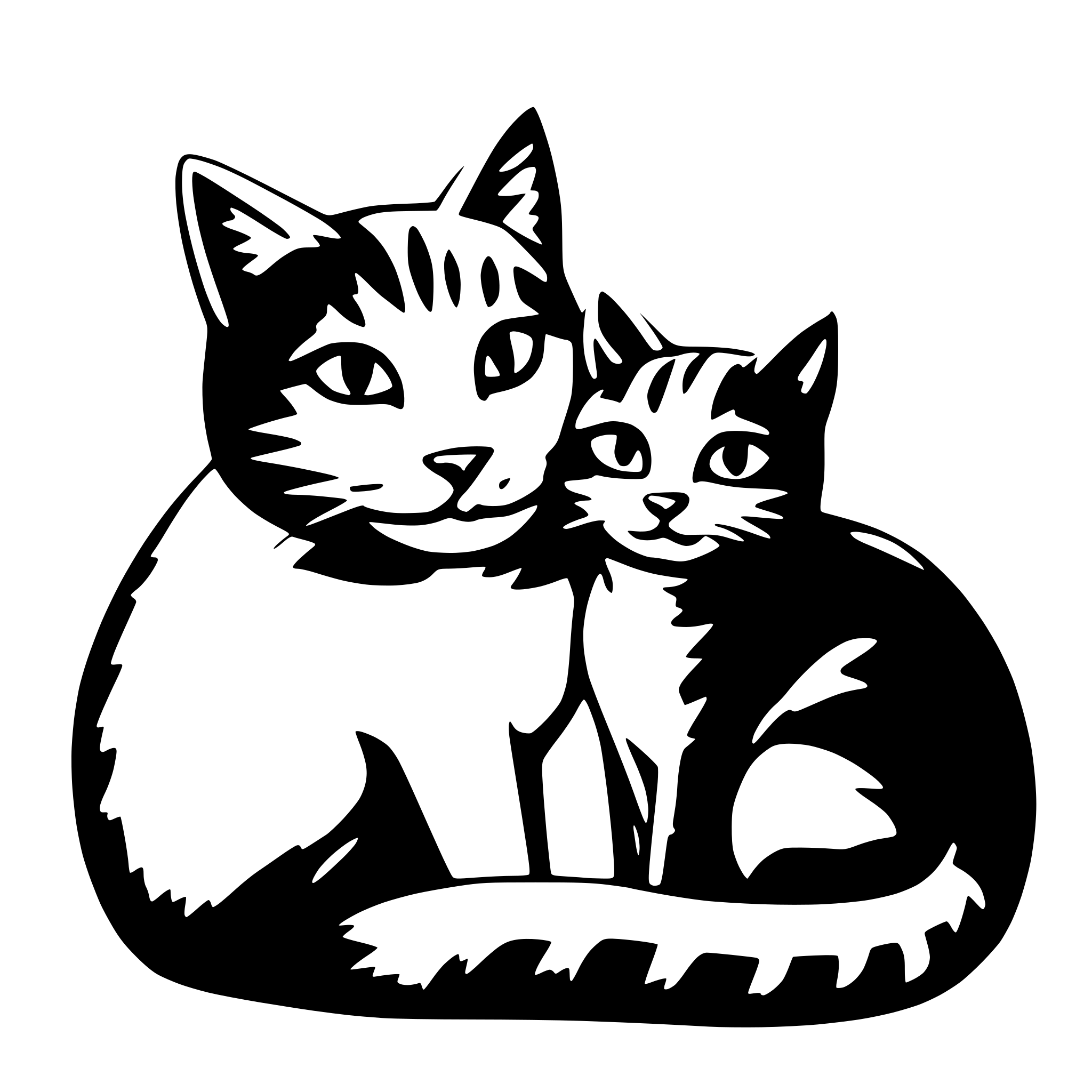 AI-generated SVG of 'cat love nicole'