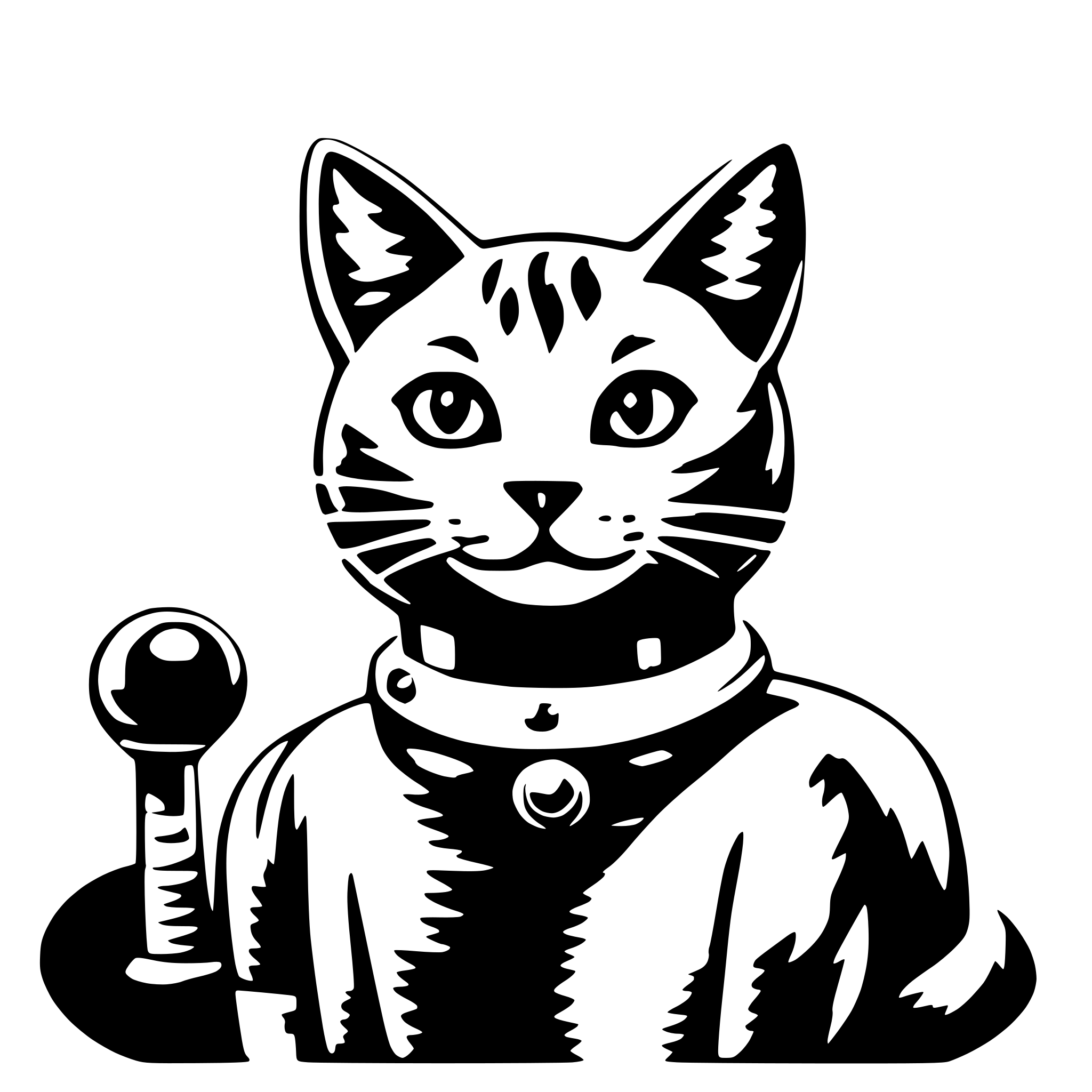 AI-generated SVG of a space cat