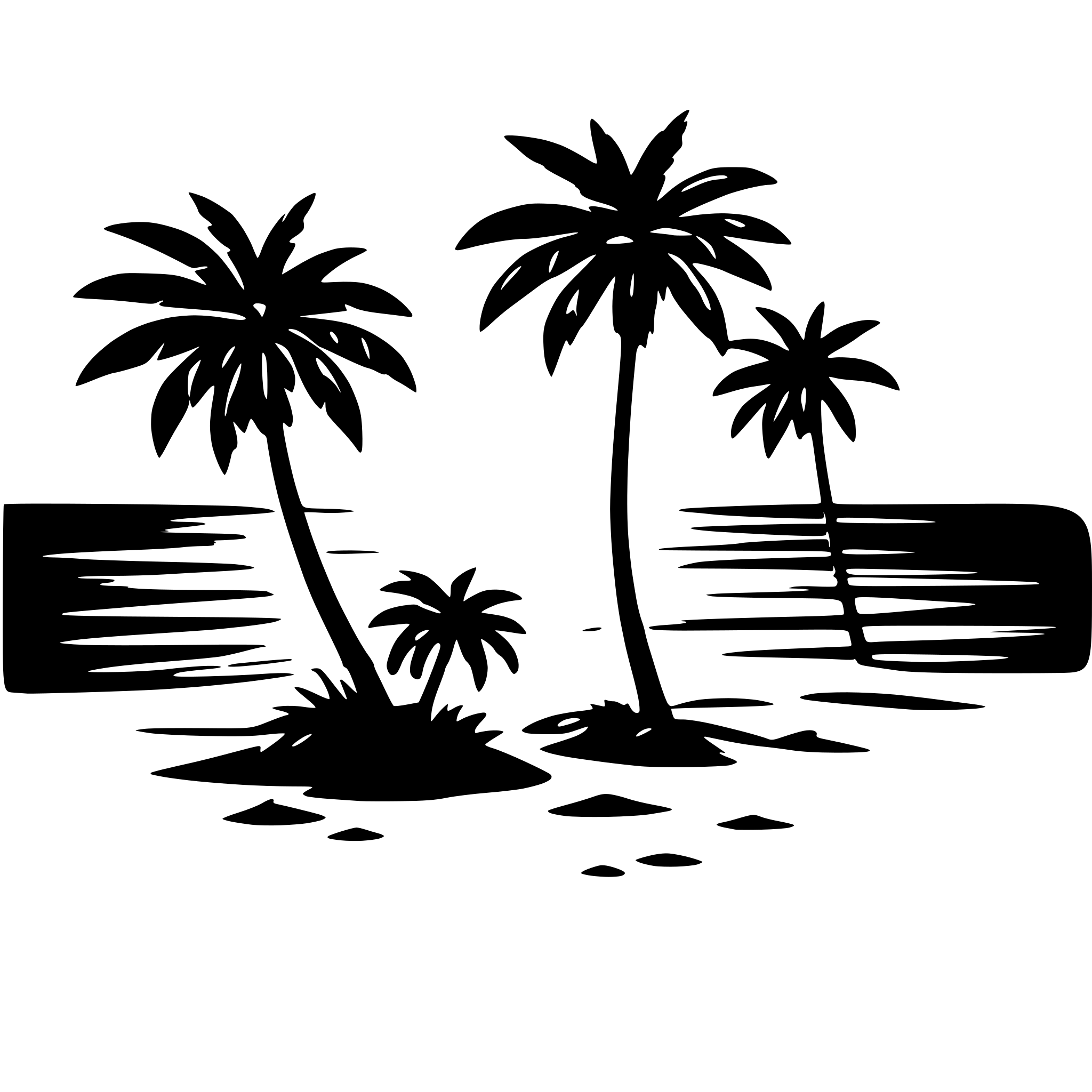 AI-generated SVG of a A detailed sunset on the beach with palm trees and calm waves