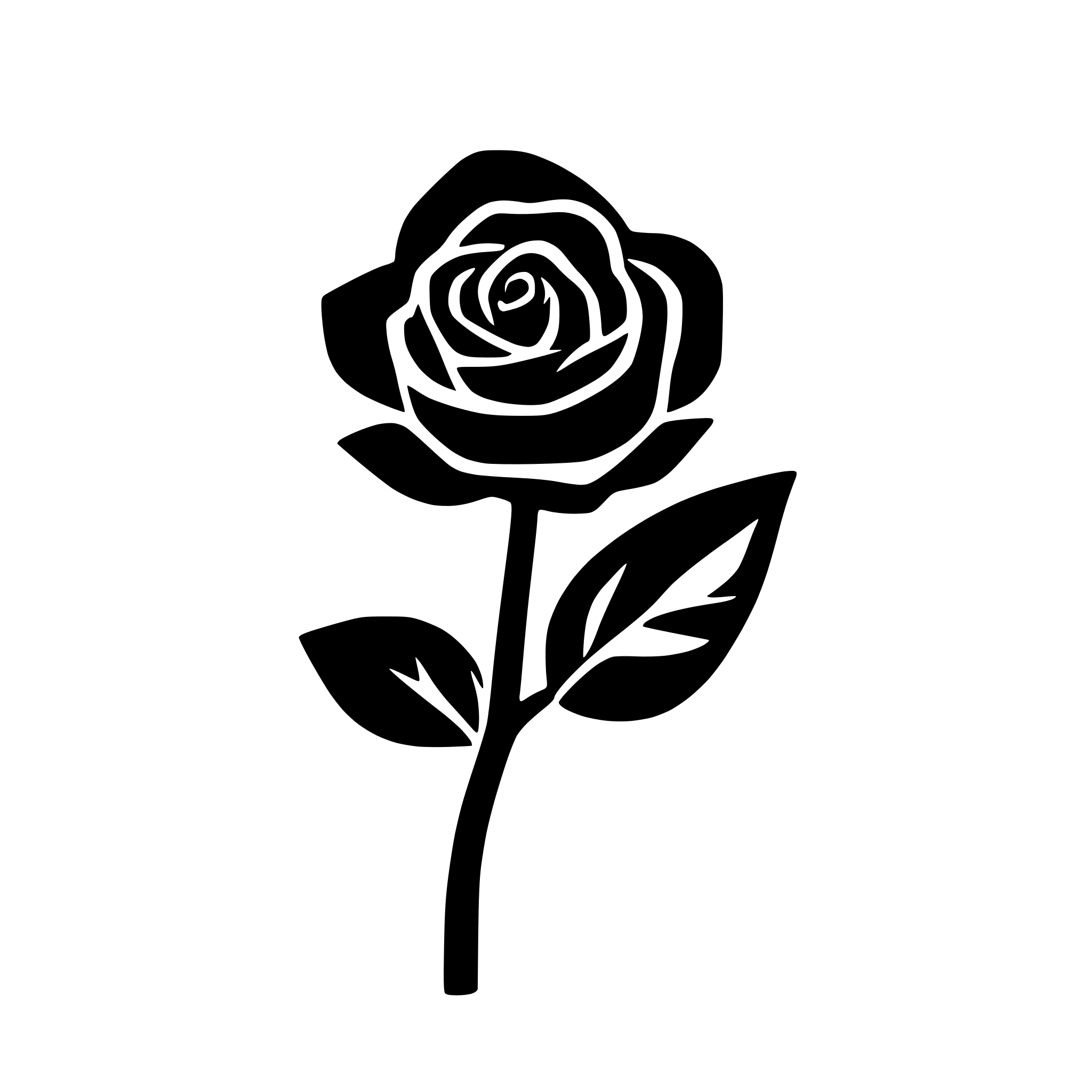 AI-generated SVG of a rose flower icon top view