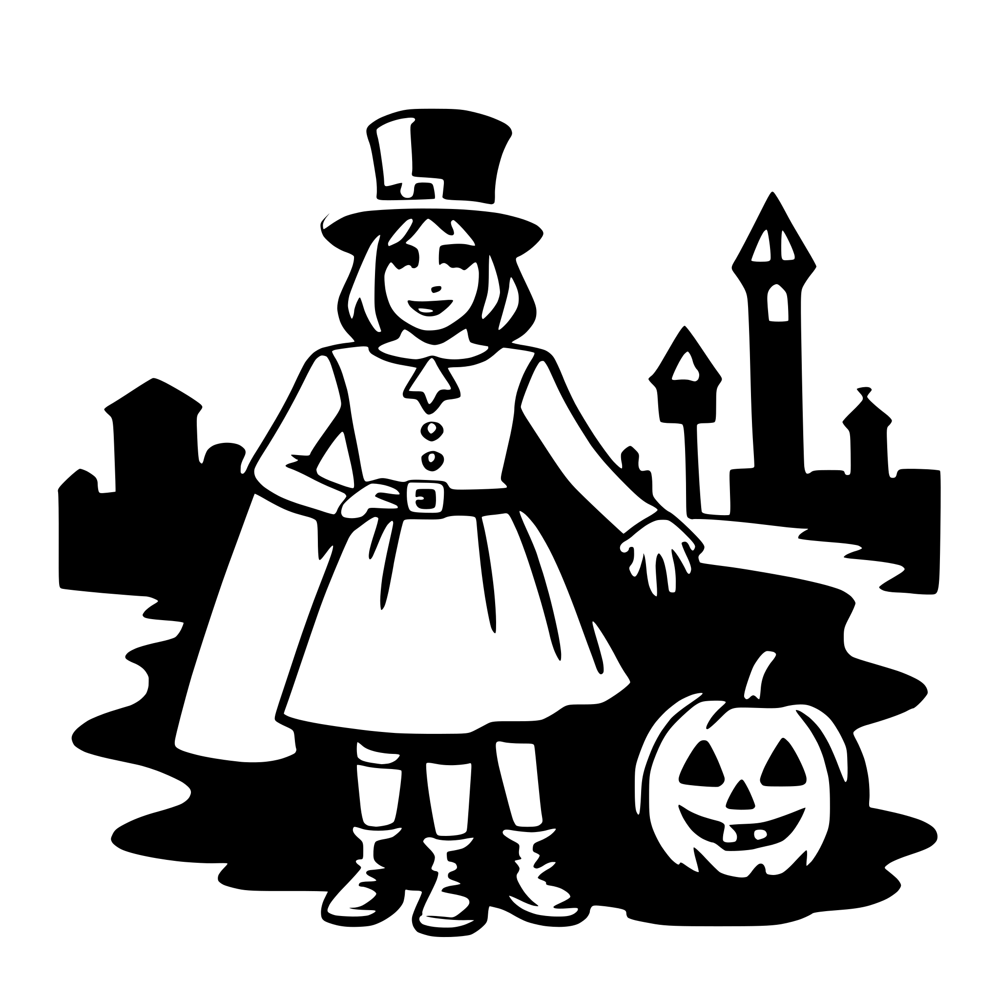 AI-generated SVG of 'halloween party'