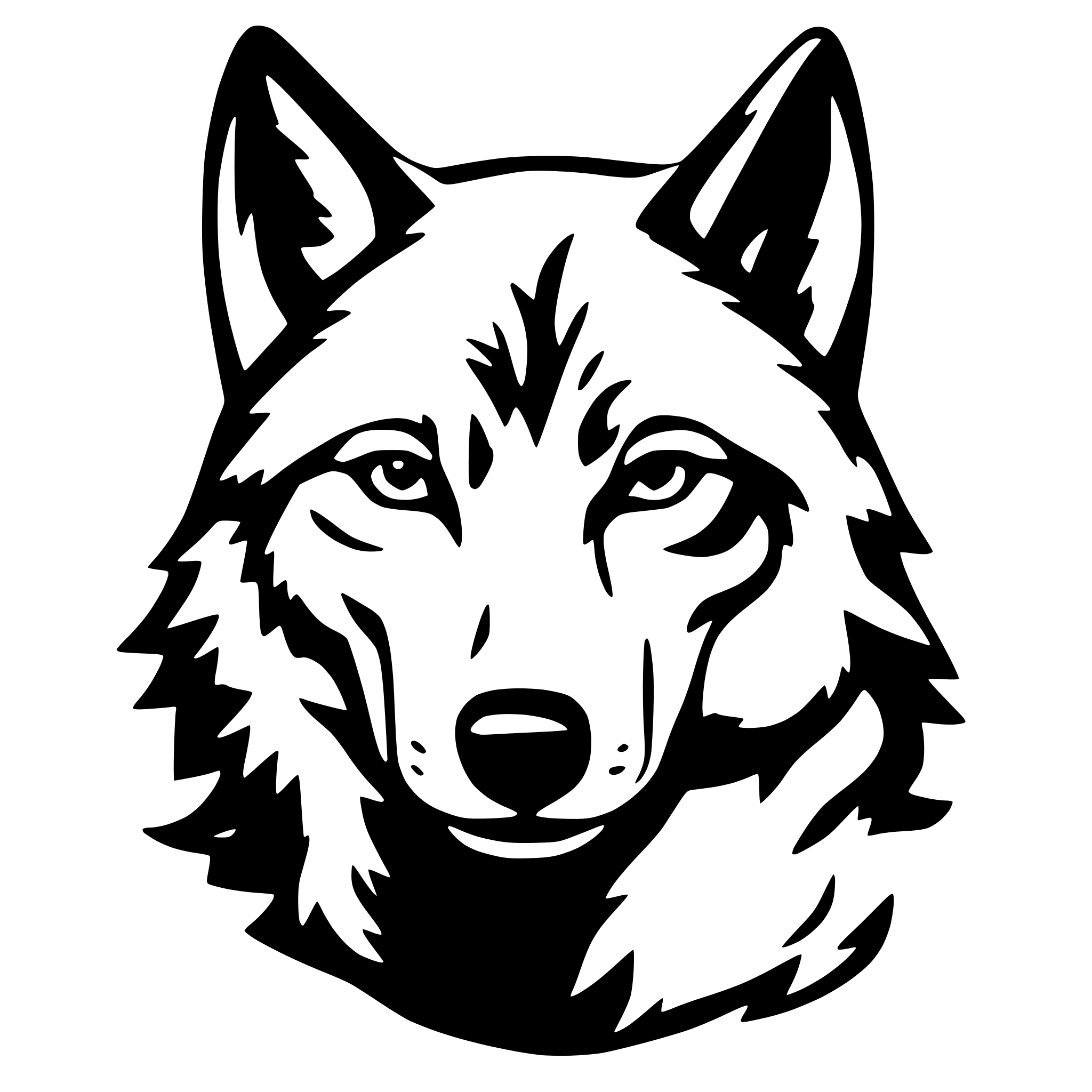 AI-generated SVG of a wolf