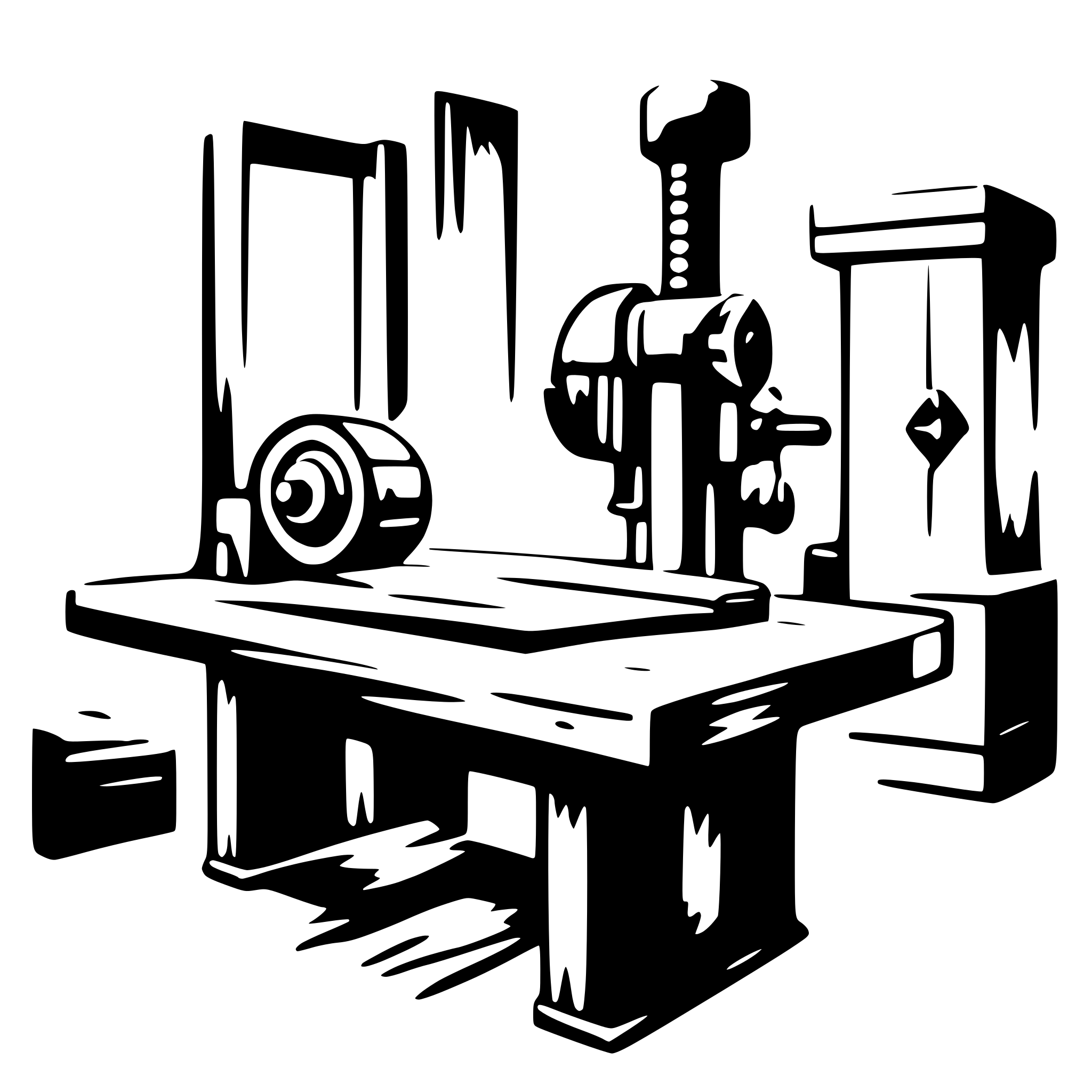 AI-generated SVG of a woodshop