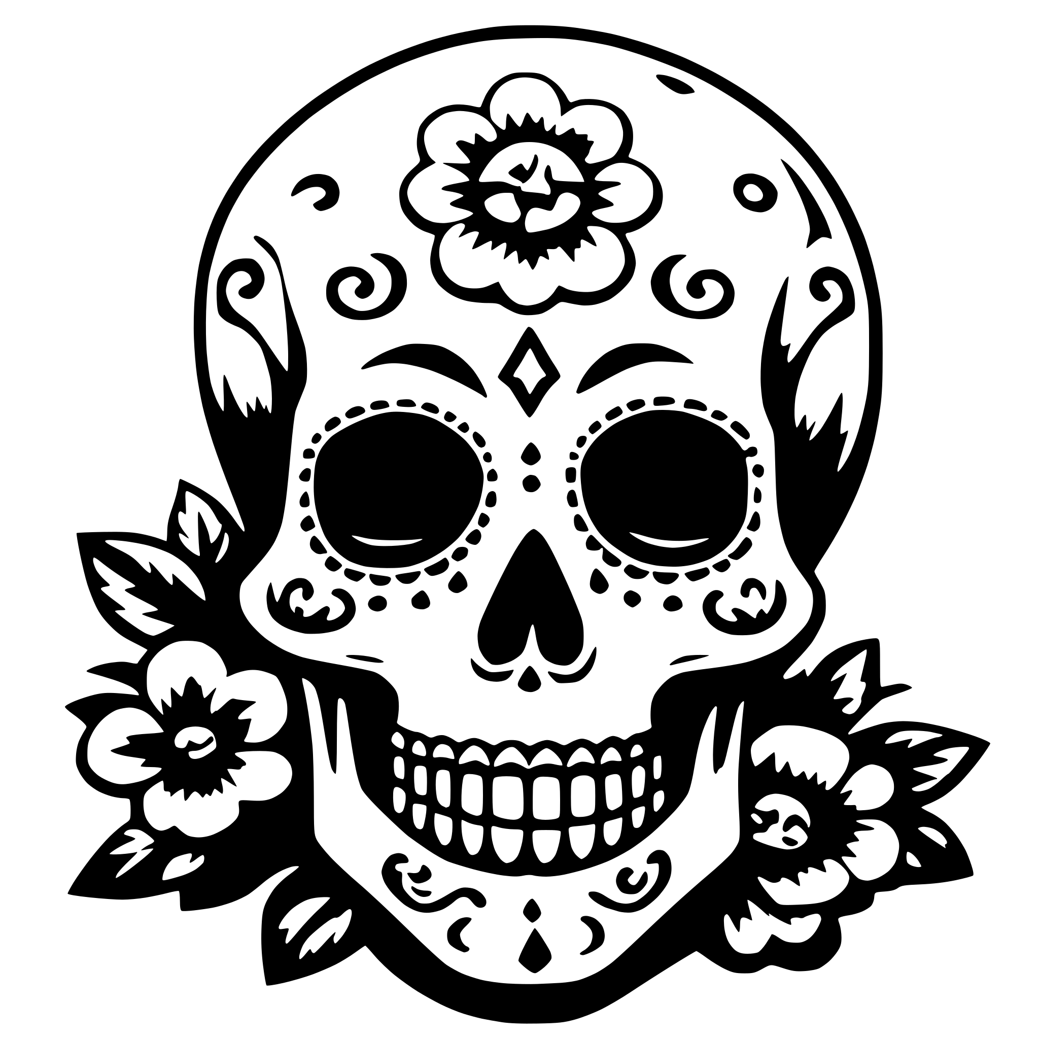 AI-generated SVG of a dias los muertos
