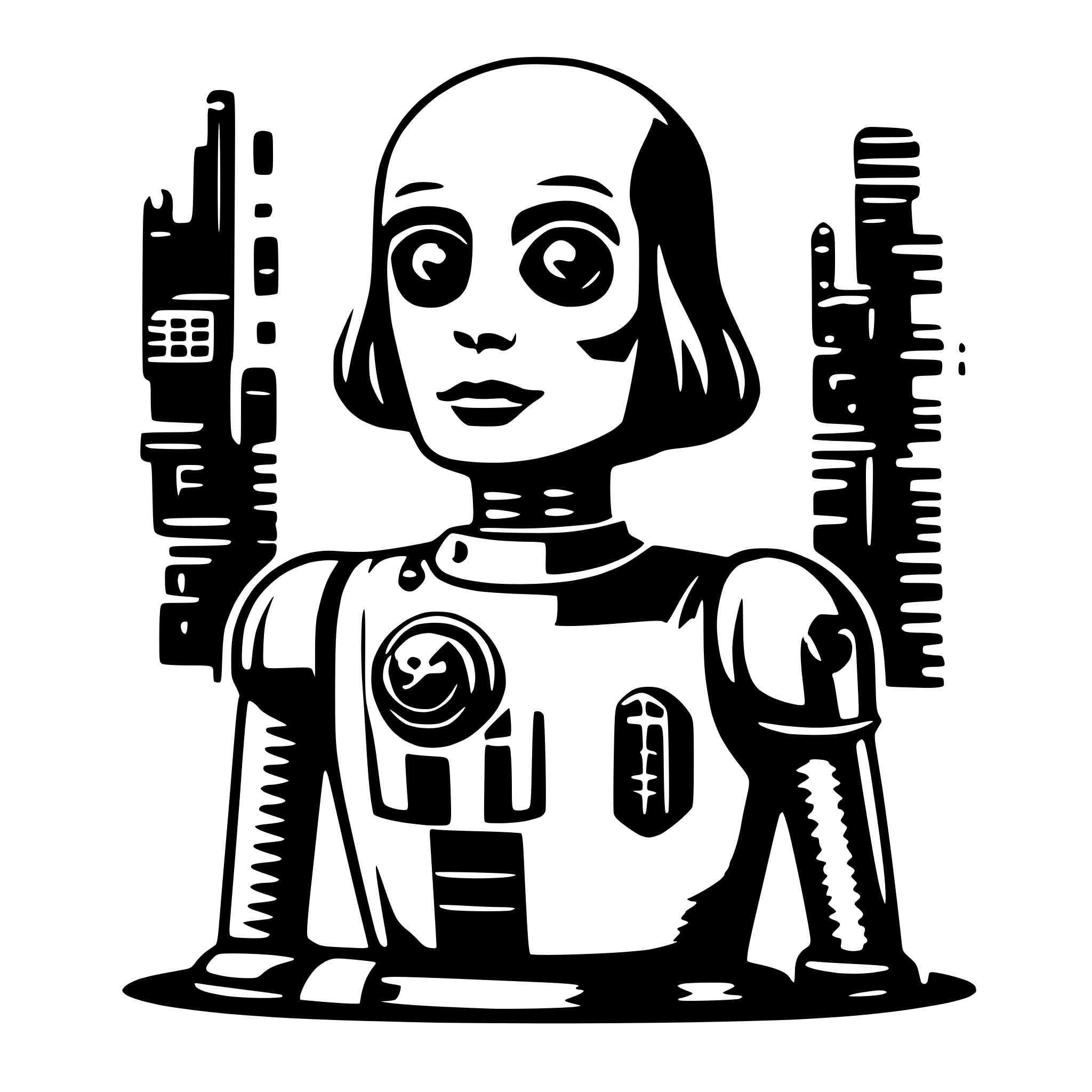 AI-generated SVG of a AI is not a threat to humans