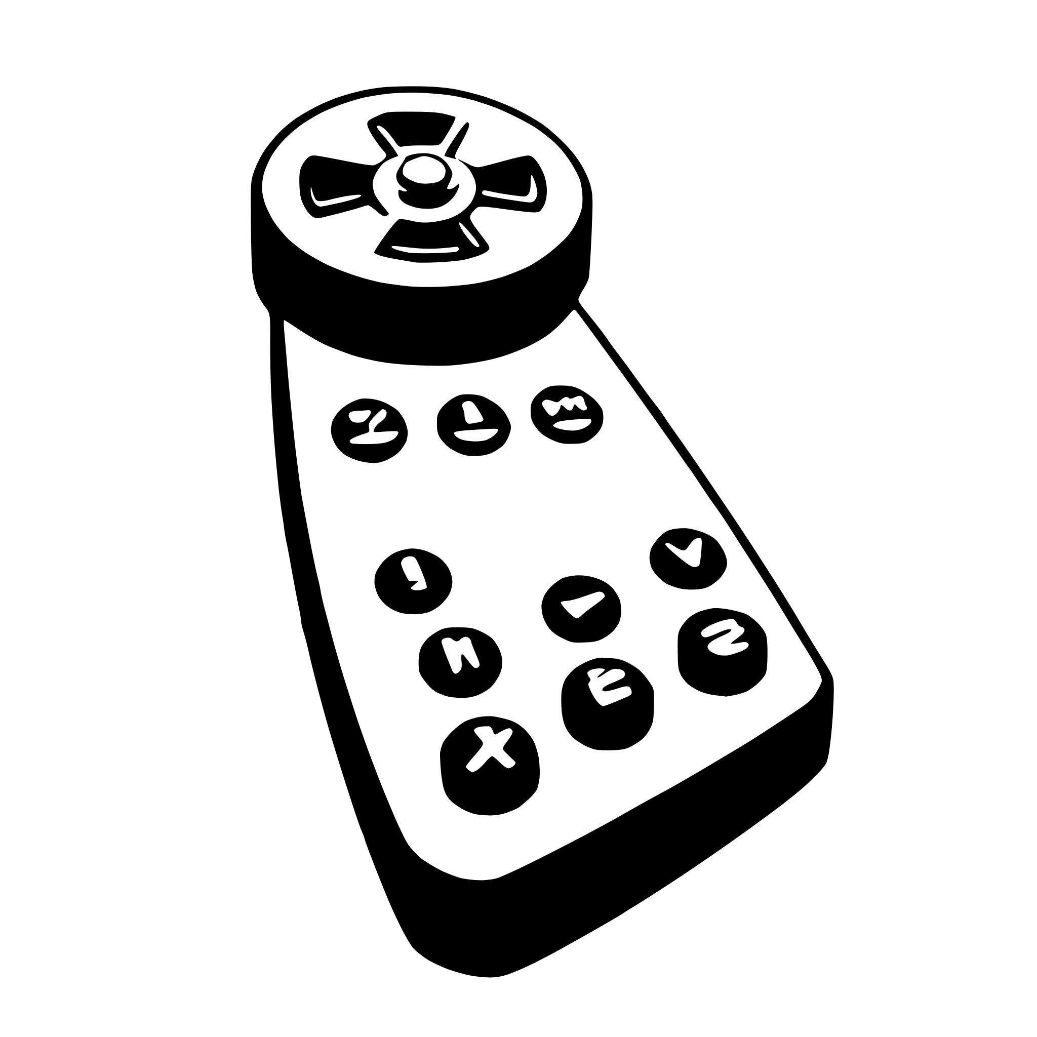 AI-generated SVG of a remote control