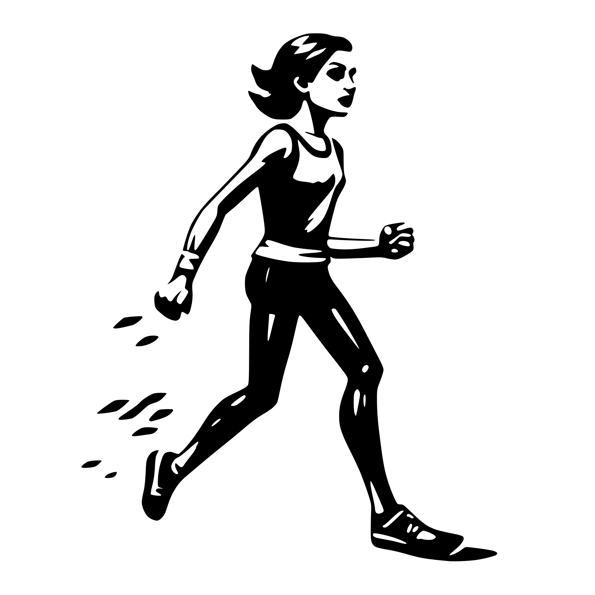 AI-generated SVG of 'running randomly'