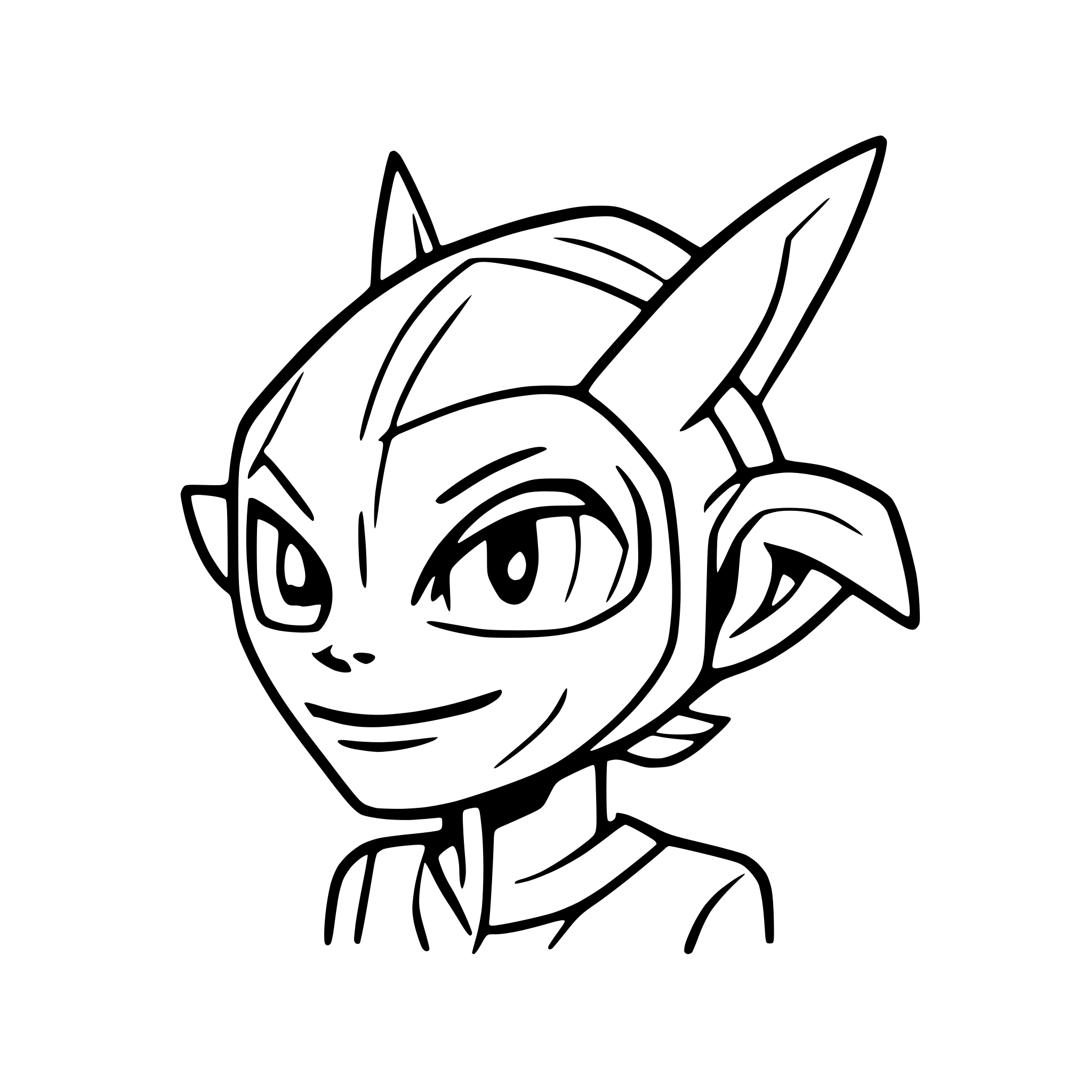 AI-generated SVG of 'a goblin head'