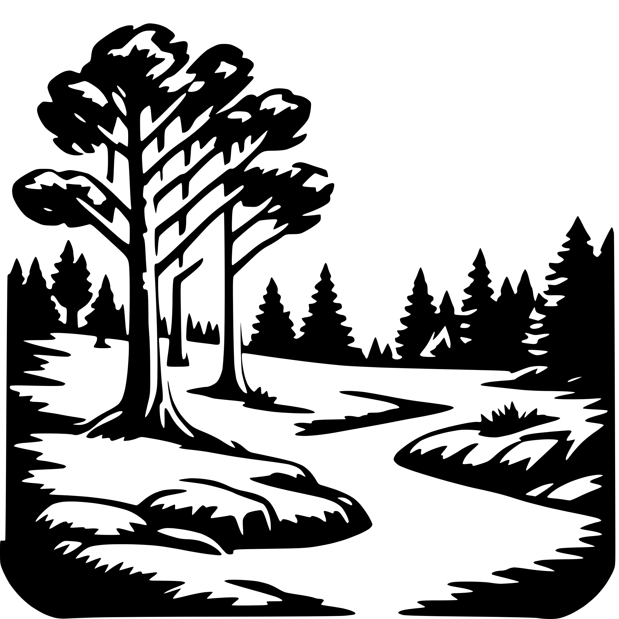 AI-generated SVG of a wilderness experience