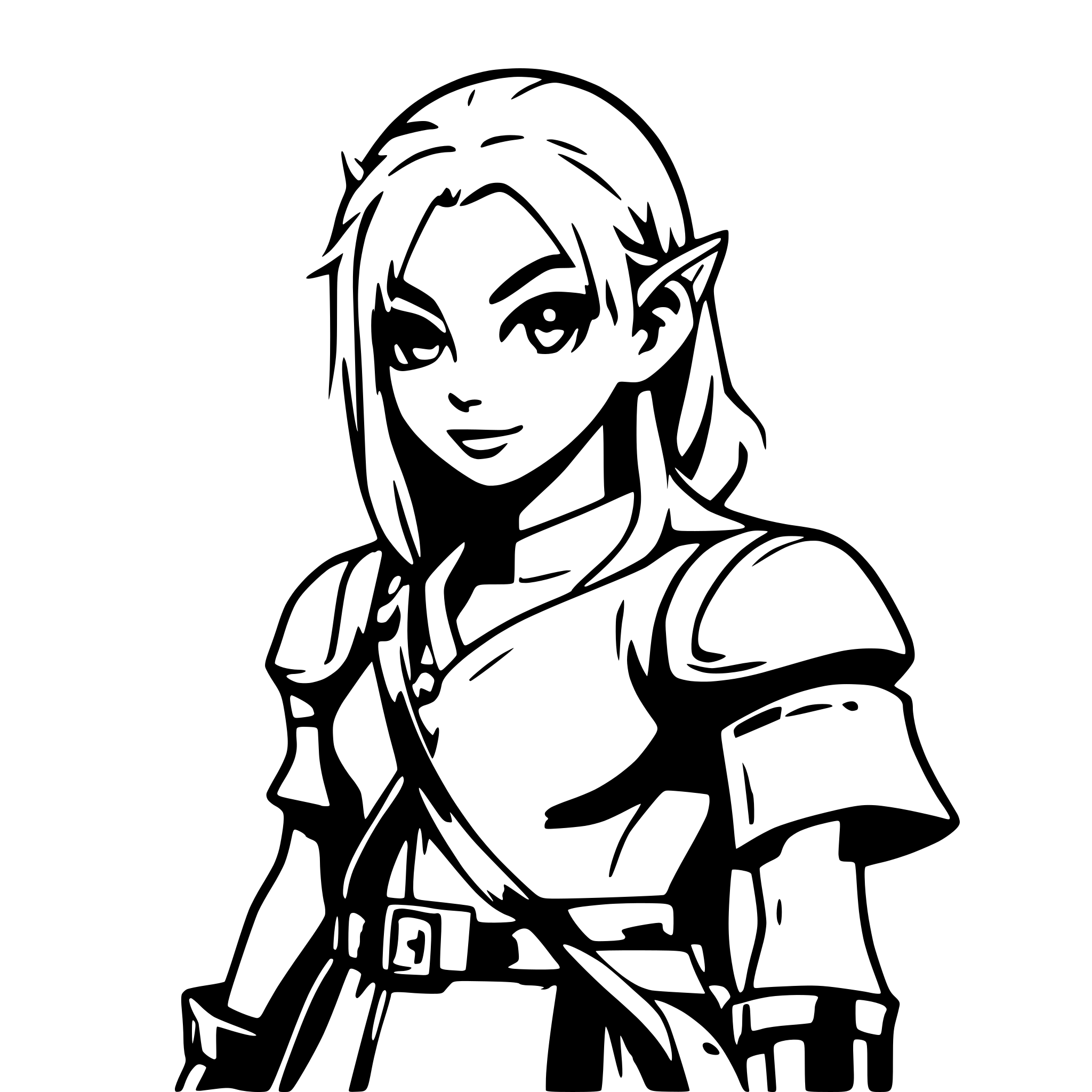 AI-generated SVG of 'elf fighter'