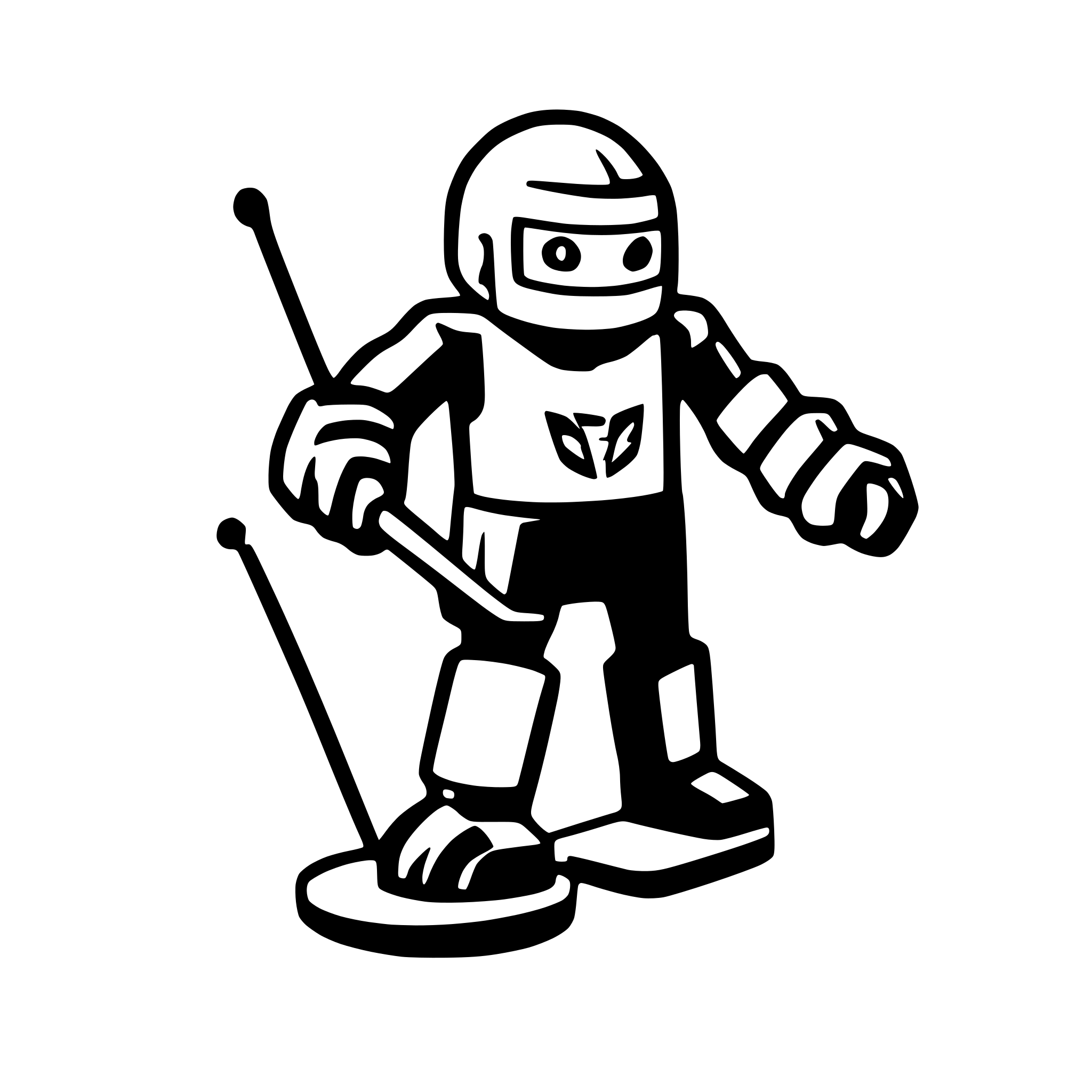 AI-generated SVG of 'robot playing ice hockey'