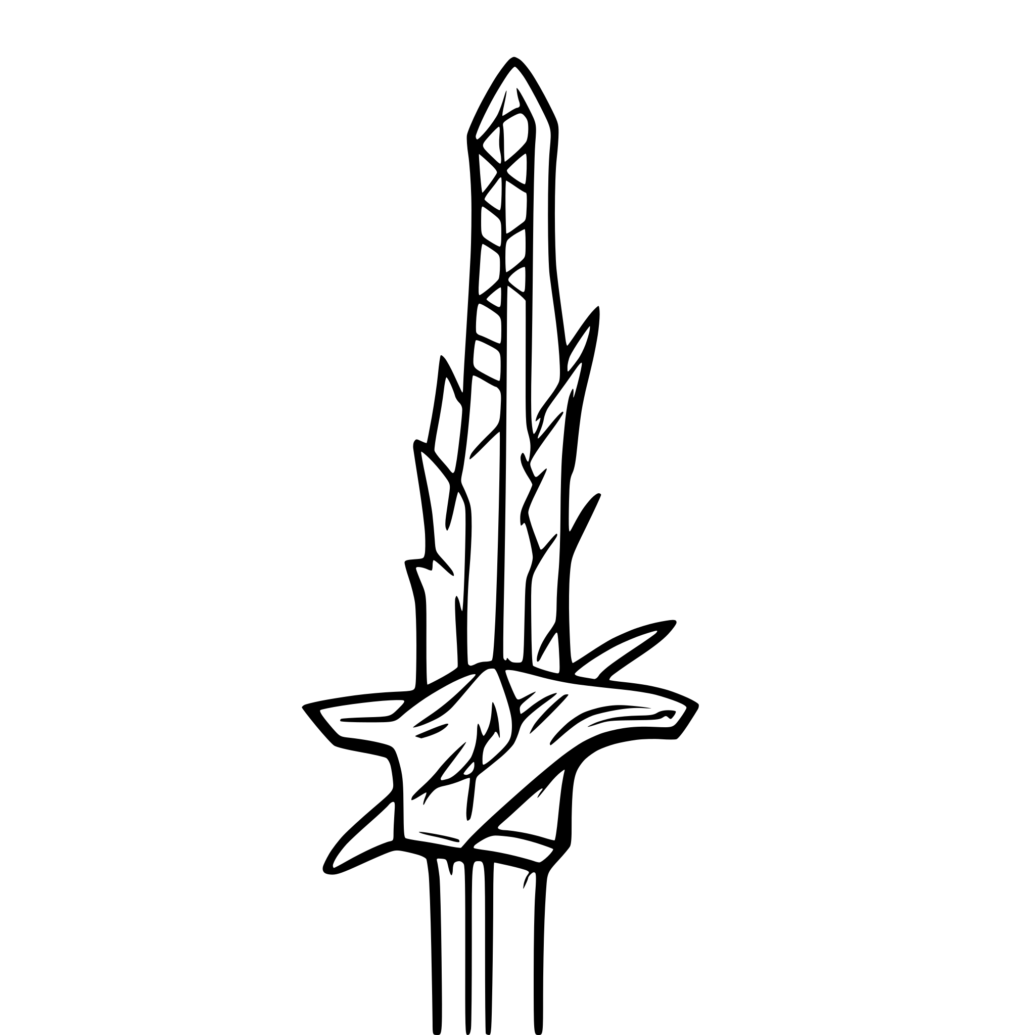 AI-generated SVG of a Witcher sword