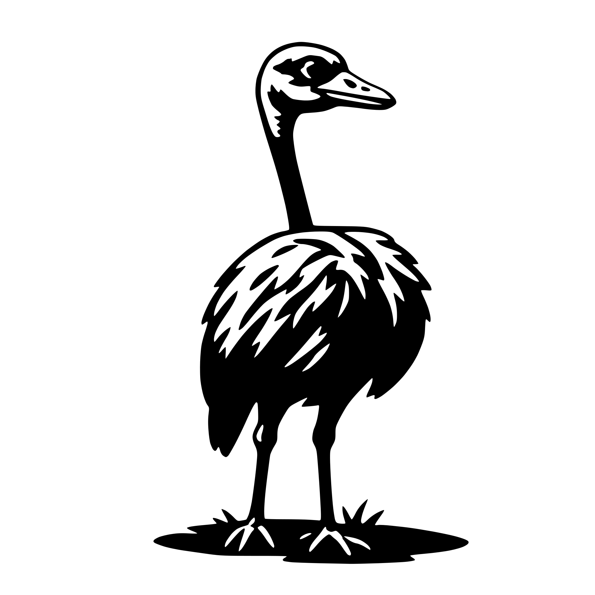 AI-generated SVG of 'ostrich'