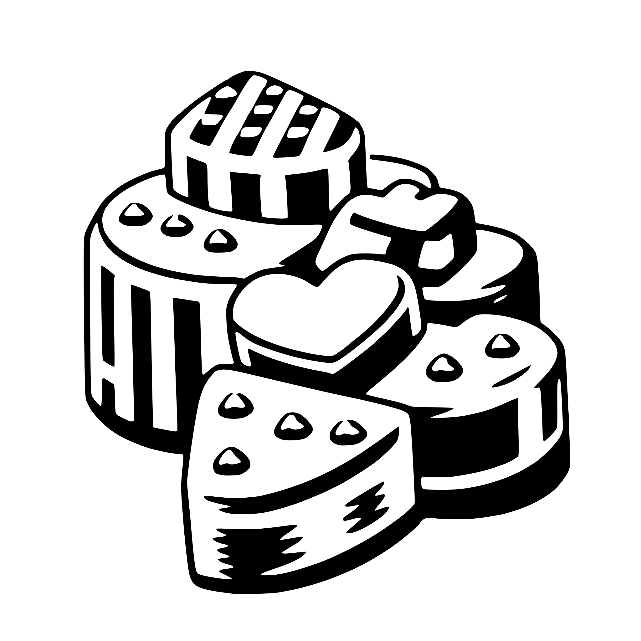 AI-generated SVG of 'sweetheart candies'