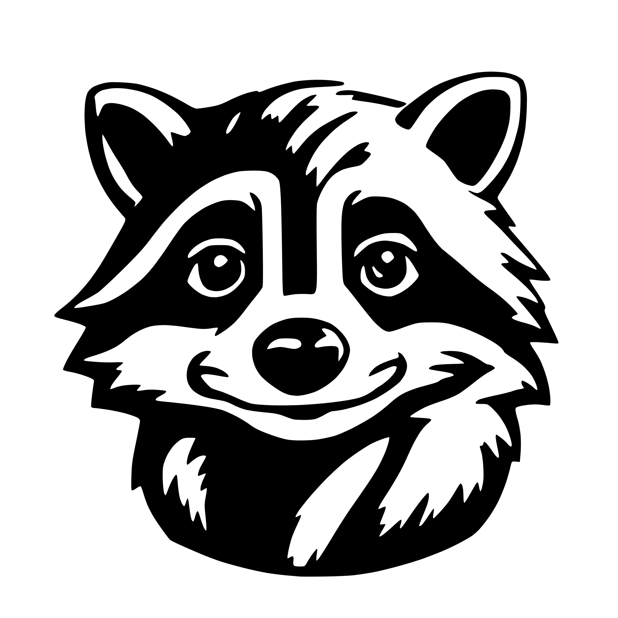 AI-generated SVG of 'raccoon mascot'