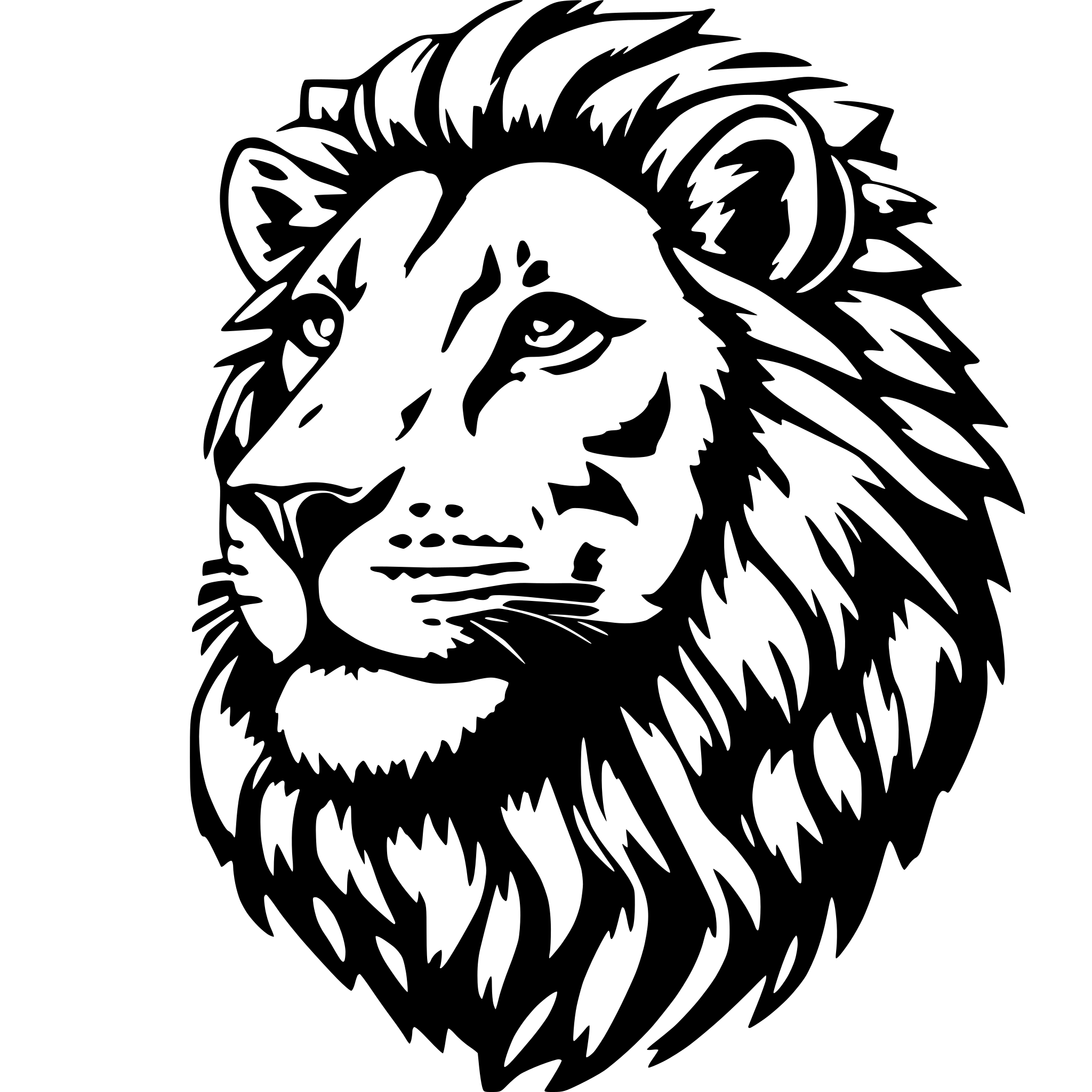 AI-generated SVG of a Lion